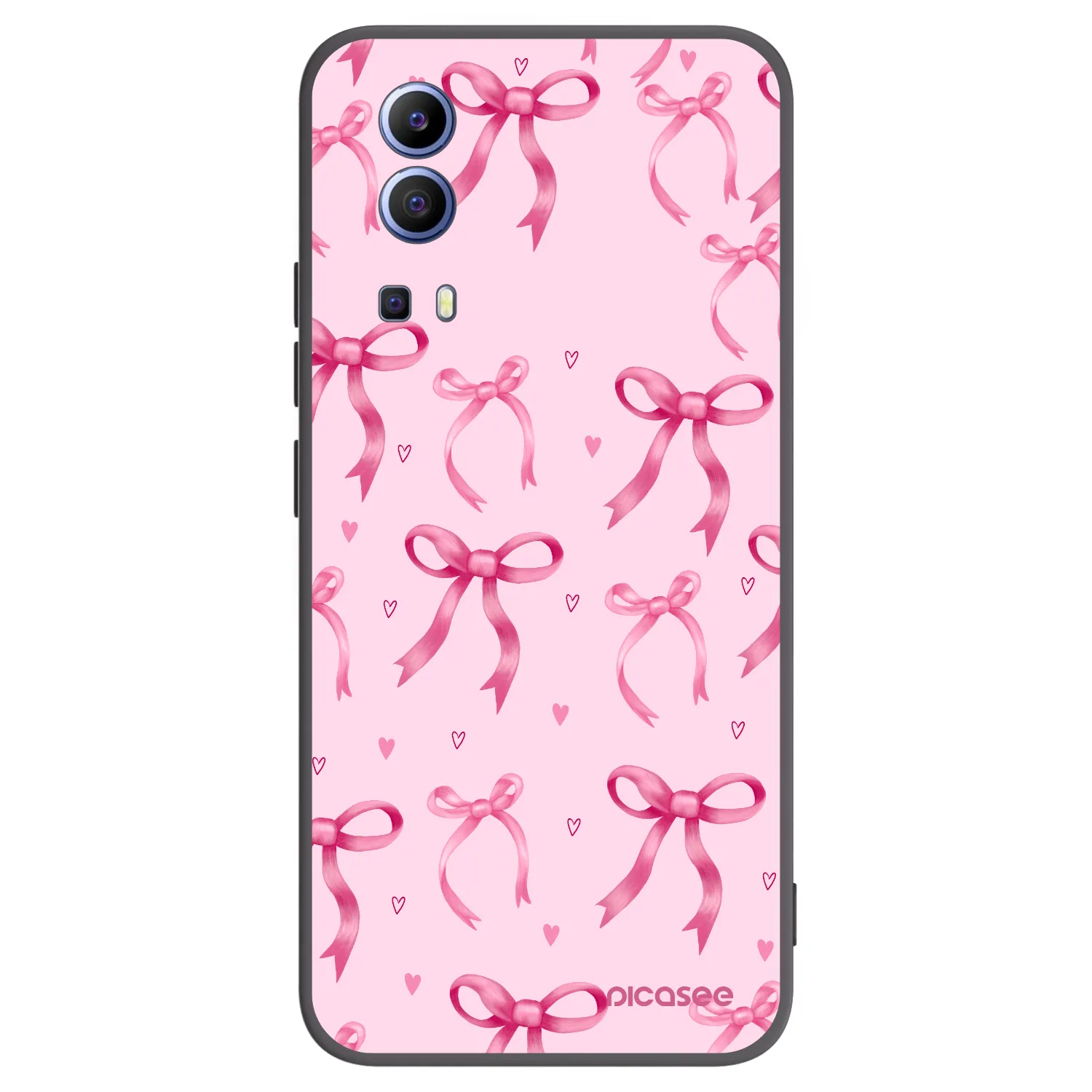 Picasee Μαύρη θήκη σιλικόνης για Vivo Y52 5G - Bow Aesthetic