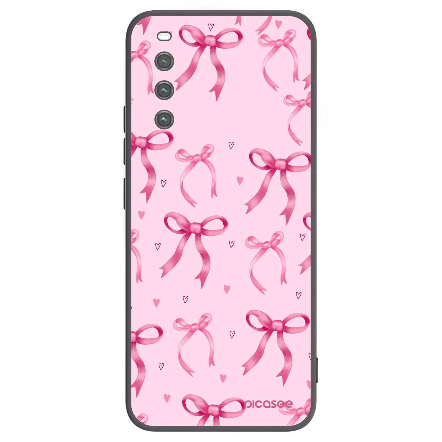 Picasee Μαύρη θήκη σιλικόνης για Sony Xperia 10 IV 5G - Bow Aesthetic