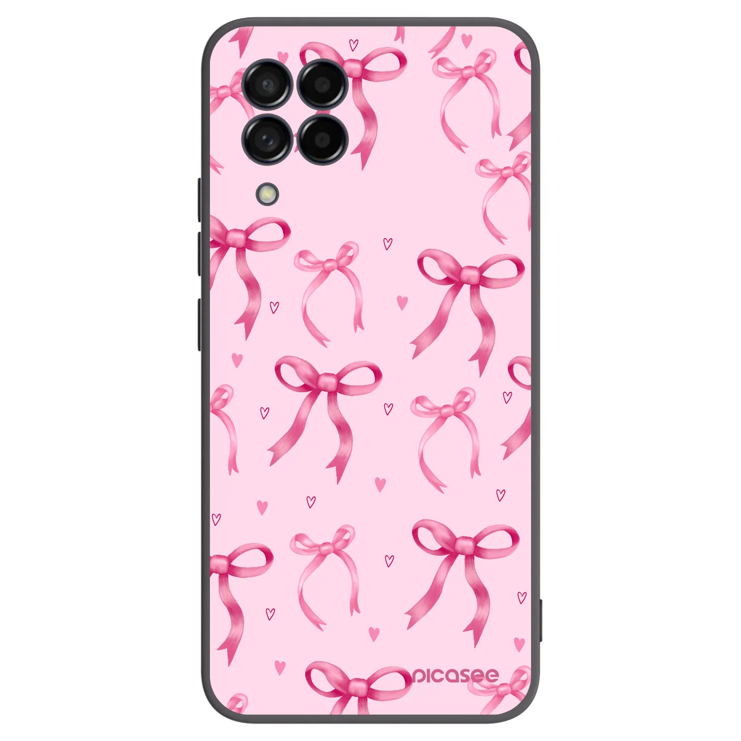 Picasee Μαύρη θήκη σιλικόνης για Samsung Galaxy M53 5G - Bow Aesthetic