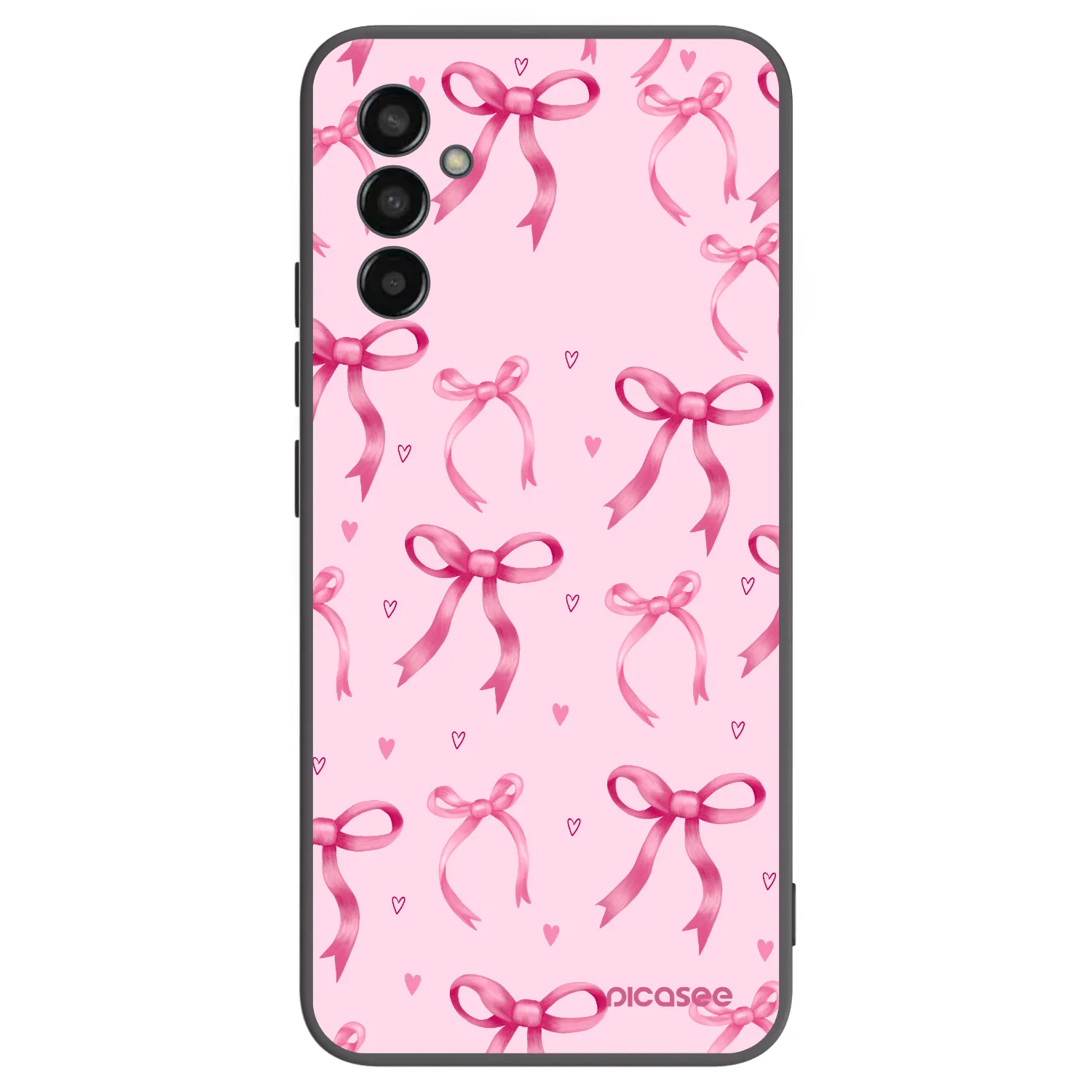 Picasee Μαύρη θήκη σιλικόνης για Samsung Galaxy M13 M135F - Bow Aesthetic
