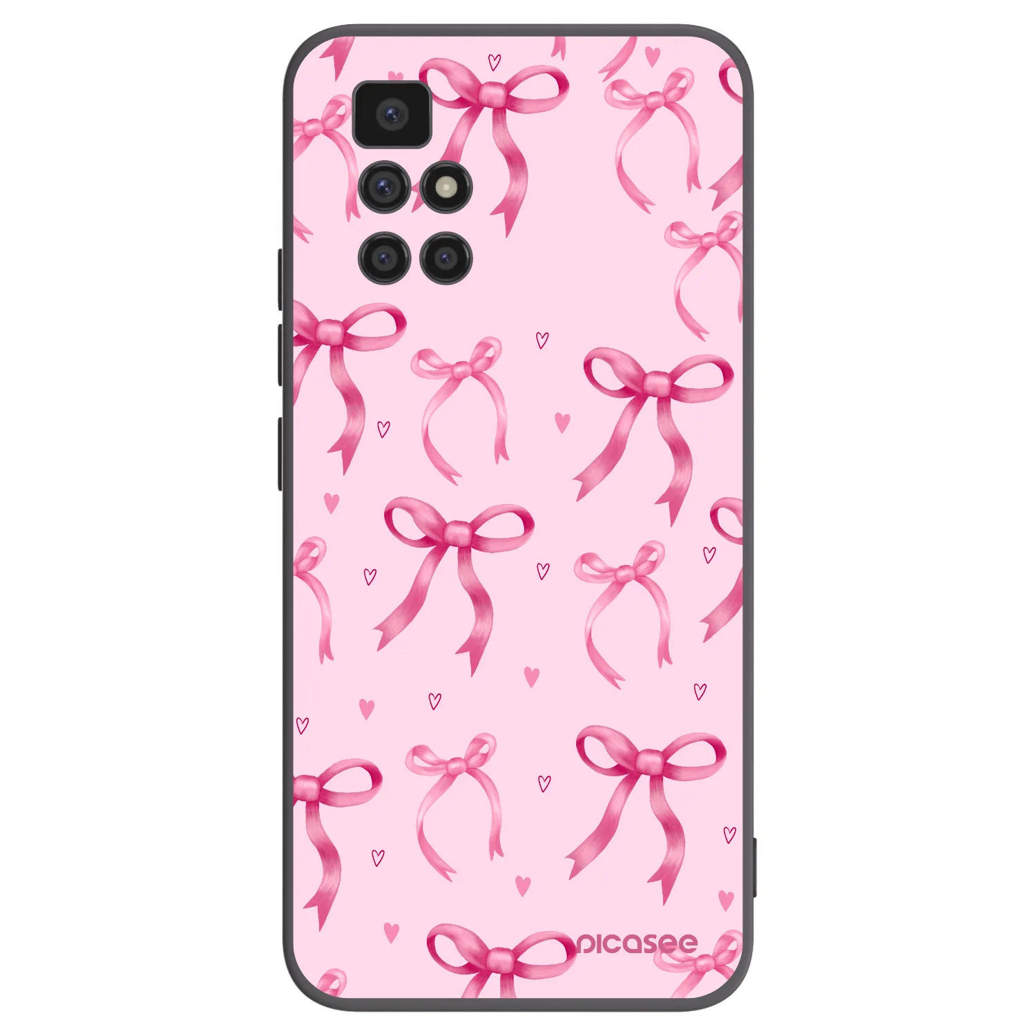 Picasee Μαύρη θήκη σιλικόνης για Xiaomi Redmi 10 (2022) - Bow Aesthetic