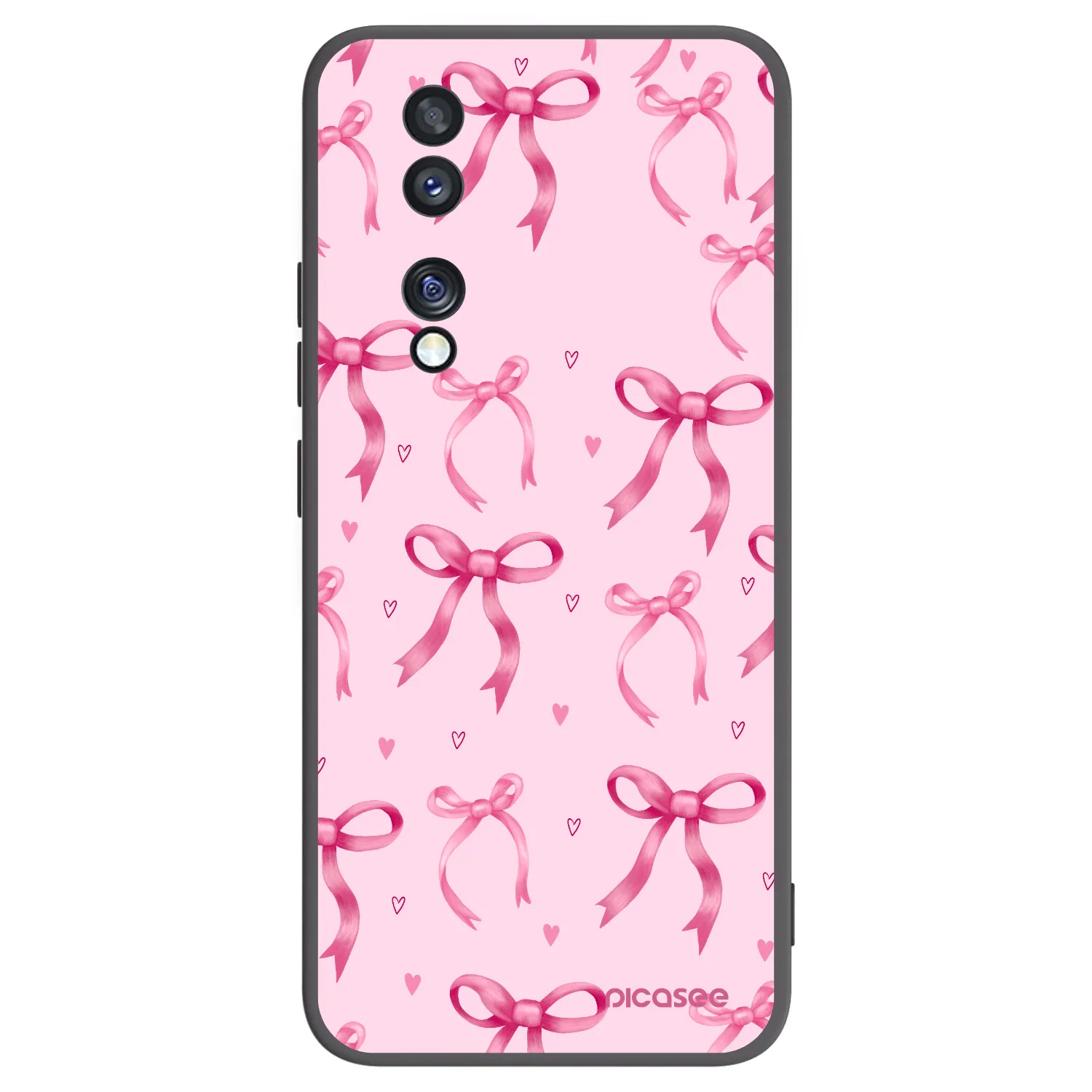 Picasee Μαύρη θήκη σιλικόνης για Honor 70 - Bow Aesthetic