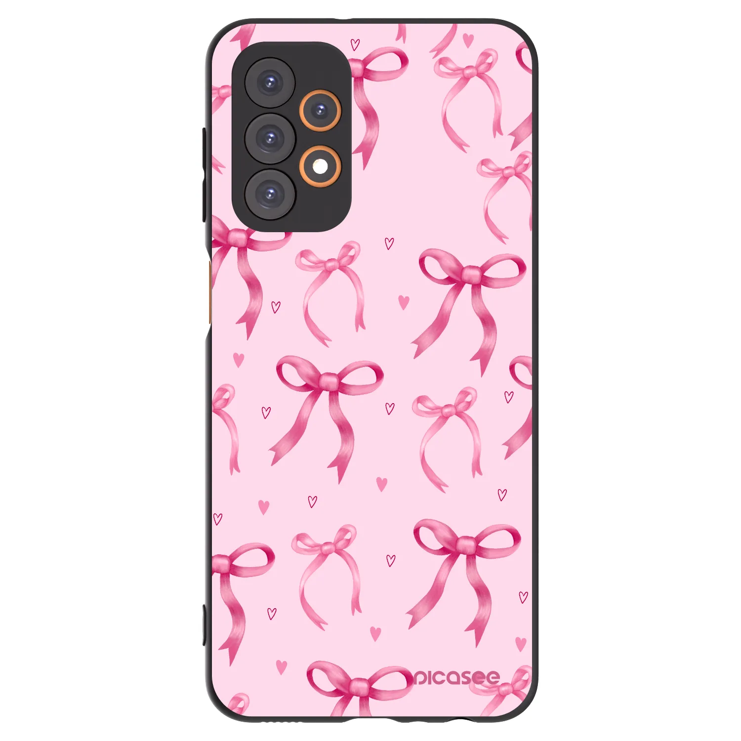 Picasee Μαύρη θήκη σιλικόνης για Samsung Galaxy A23 A235F 4G - Bow Aesthetic