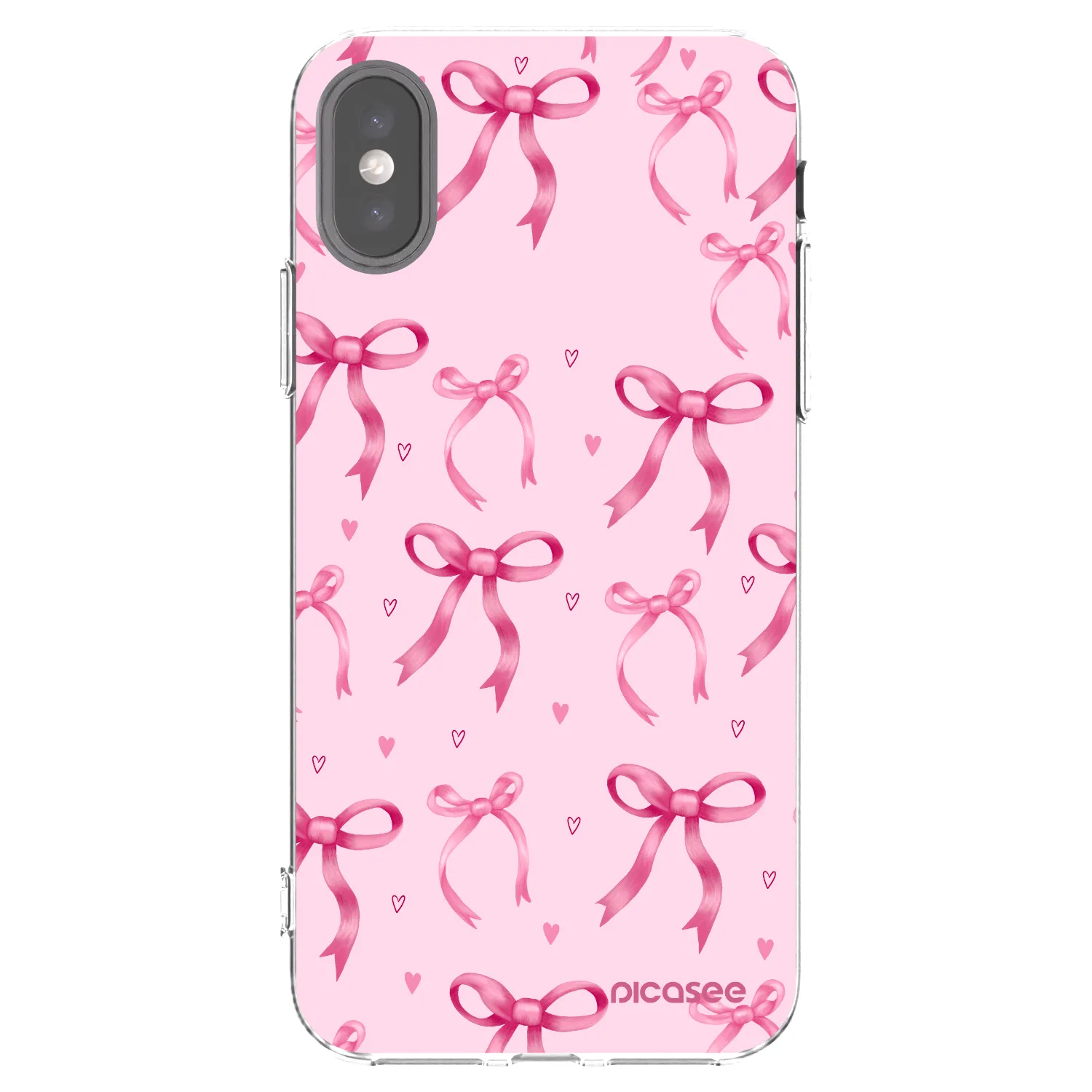 Picasee διαφανής θήκη σιλικόνης Apple iPhone X/XS - Bow Aesthetic