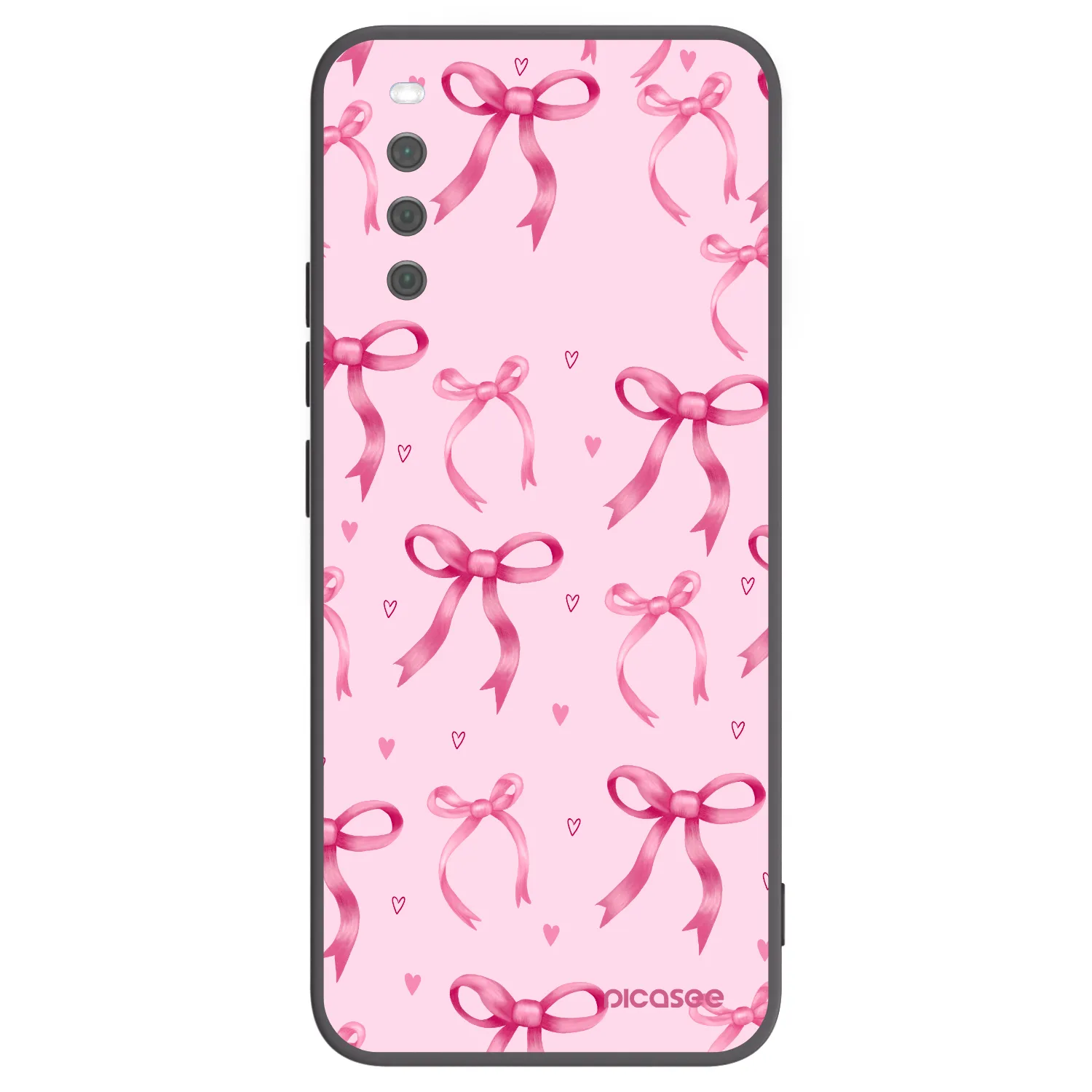 Picasee Μαύρη θήκη σιλικόνης για Sony Xperia 10 III - Bow Aesthetic