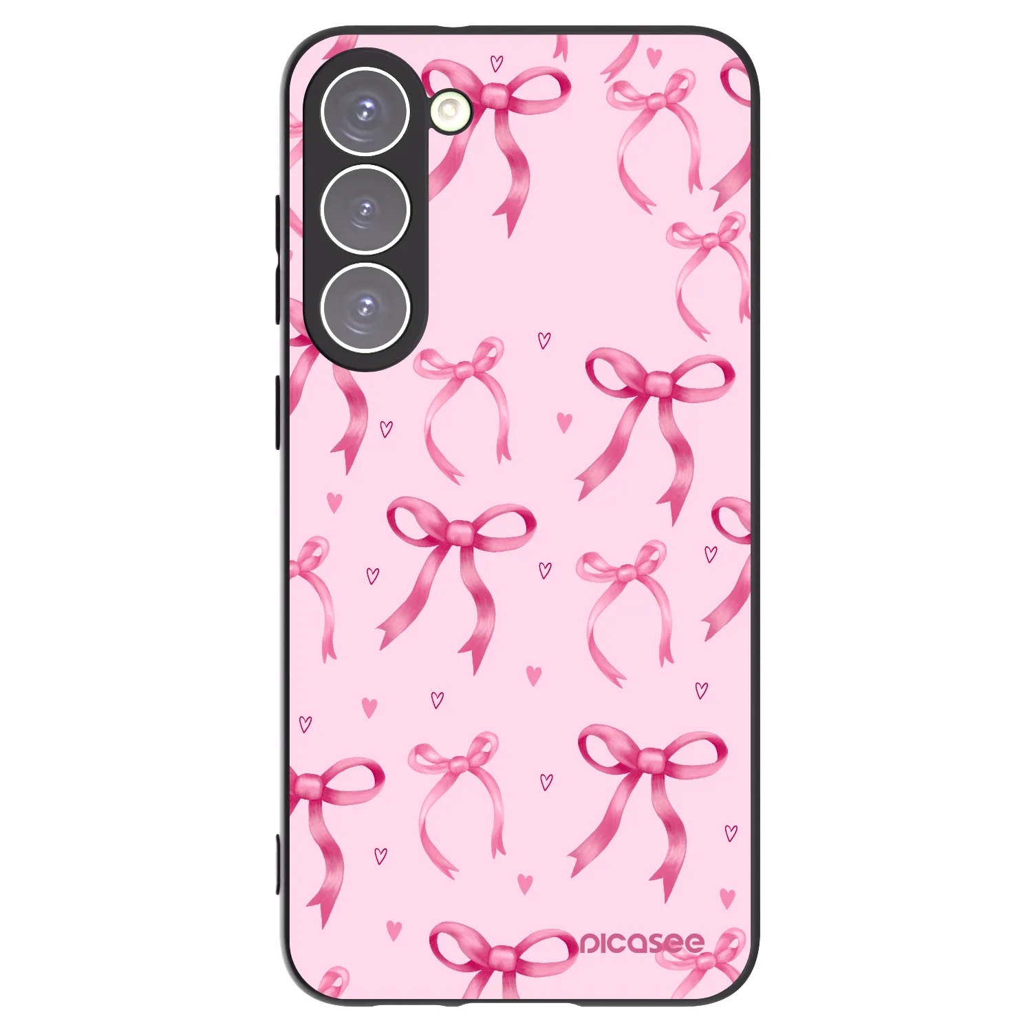 Picasee Μαύρη θήκη σιλικόνης για Samsung Galaxy S23+ 5G - Bow Aesthetic