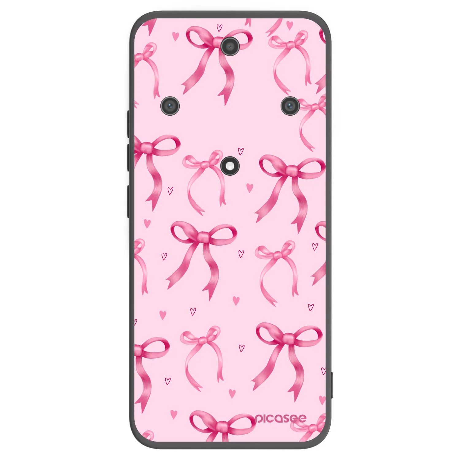 Picasee Μαύρη θήκη σιλικόνης για Honor Magic5 Lite 5G - Bow Aesthetic