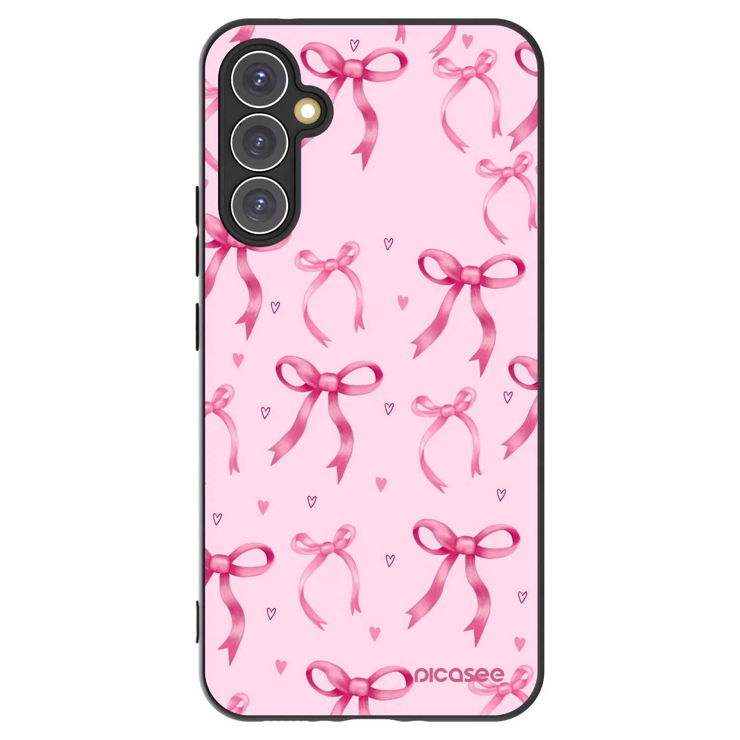 Picasee Μαύρη θήκη σιλικόνης για Samsung Galaxy A34 5G A346B - Bow Aesthetic