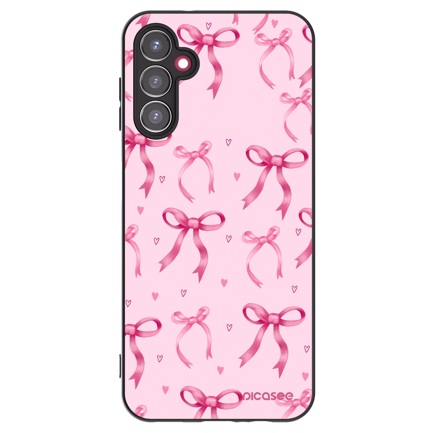 Picasee Μαύρη θήκη σιλικόνης για Samsung Galaxy A14 5G A146P - Bow Aesthetic