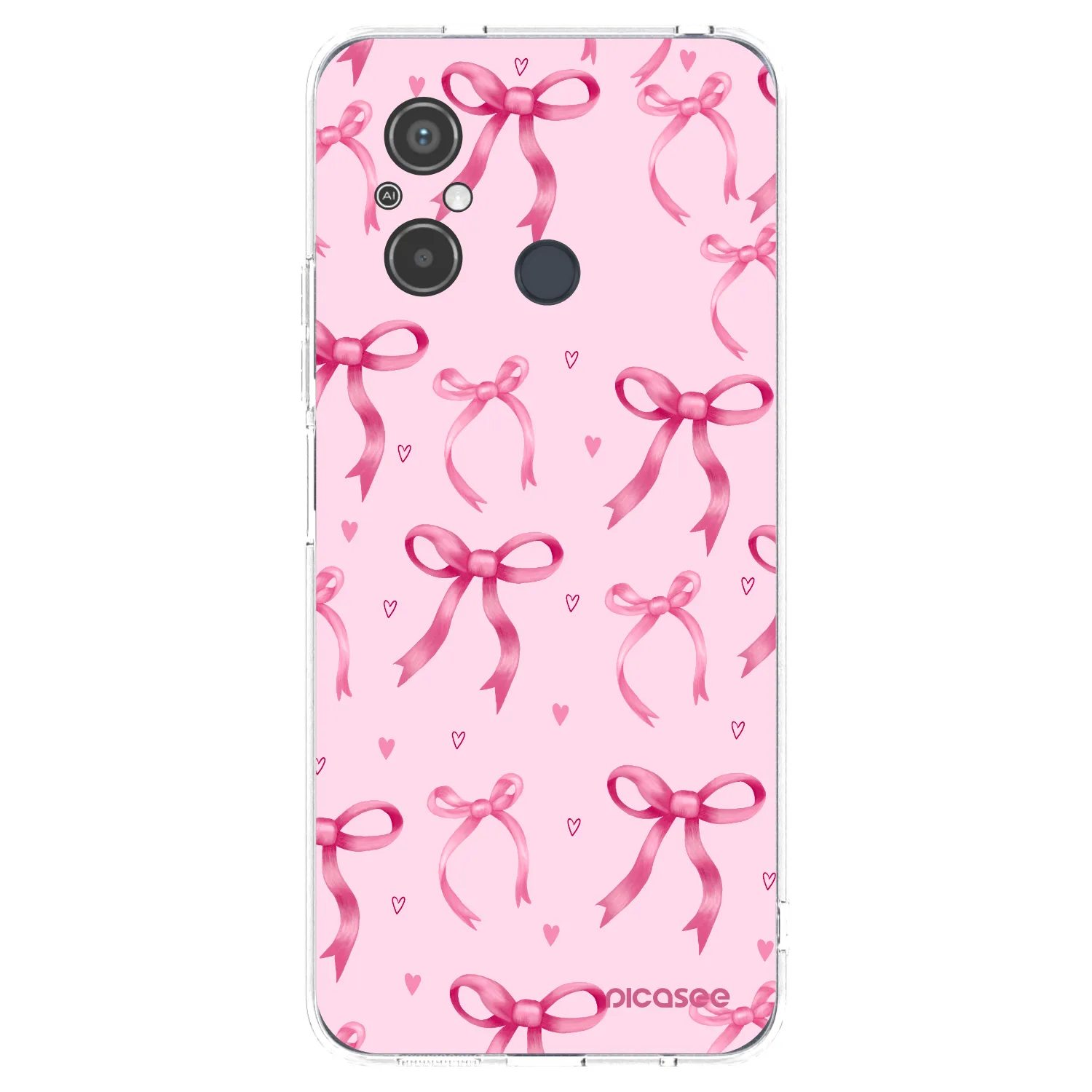 Picasee διαφανής θήκη σιλικόνης Xiaomi Redmi 12C - Bow Aesthetic