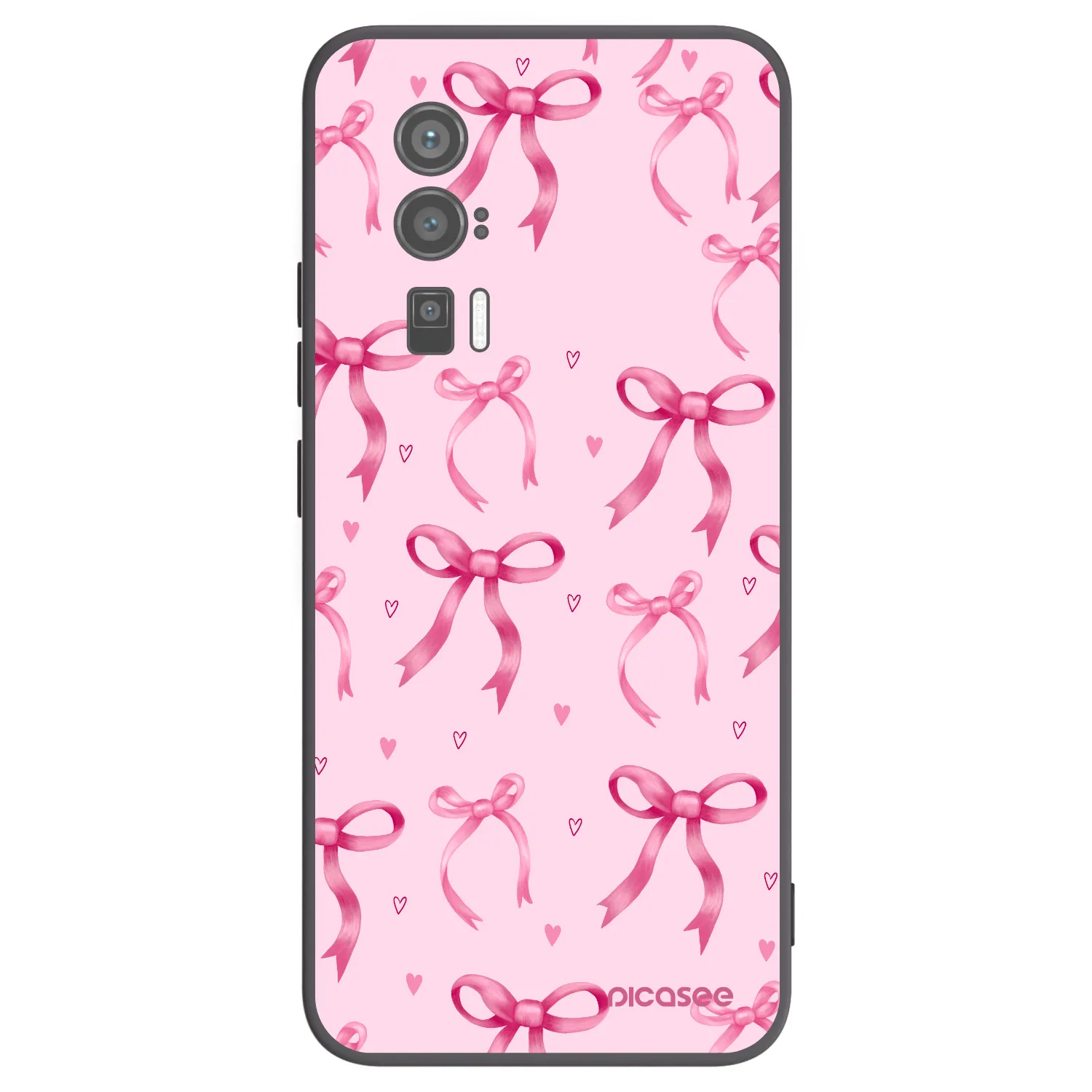 Picasee Μαύρη θήκη σιλικόνης για Xiaomi Poco F5 Pro 5G - Bow Aesthetic