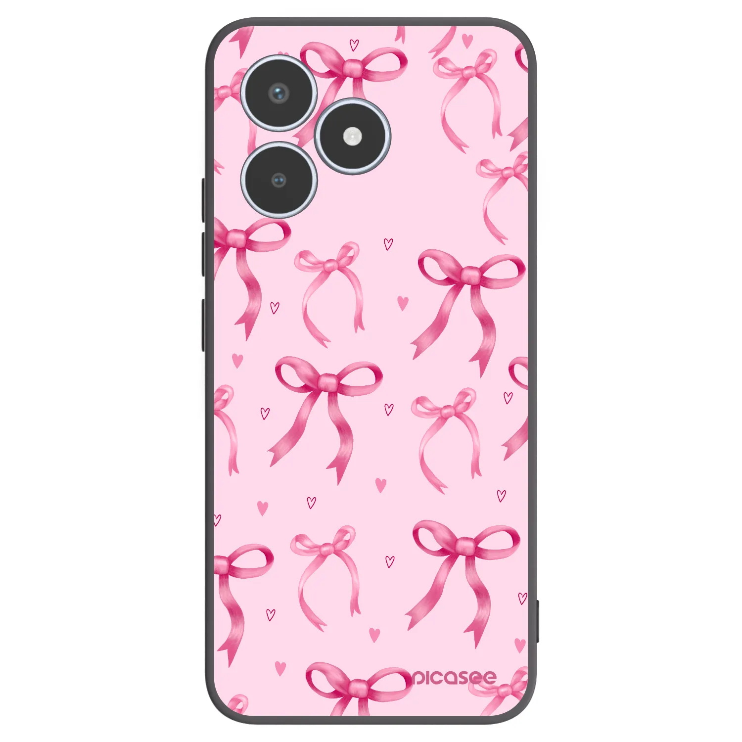 Picasee Μαύρη θήκη σιλικόνης για Realme C53 - Bow Aesthetic