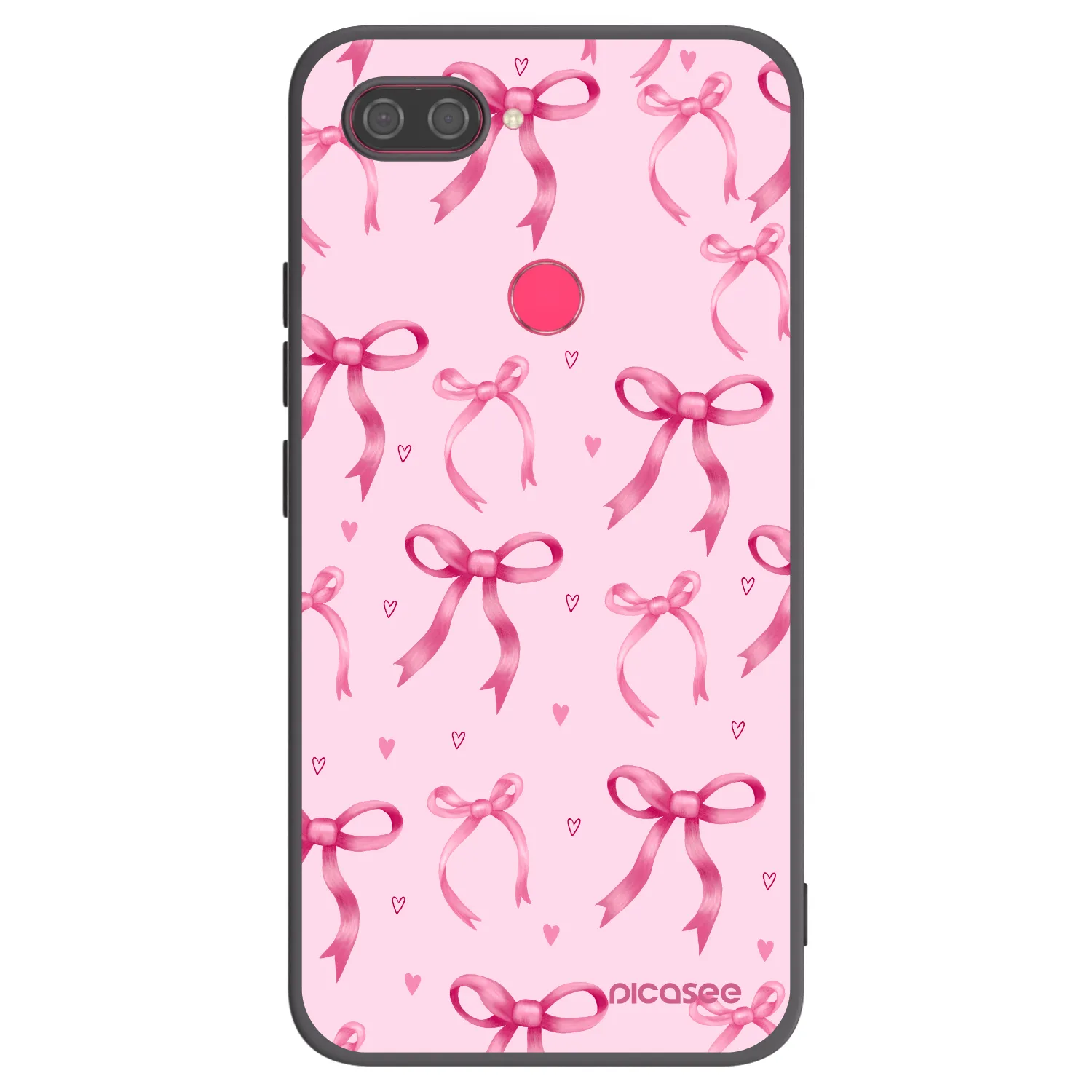 Picasee Μαύρη θήκη σιλικόνης για Xiaomi Mi 8 Lite - Bow Aesthetic