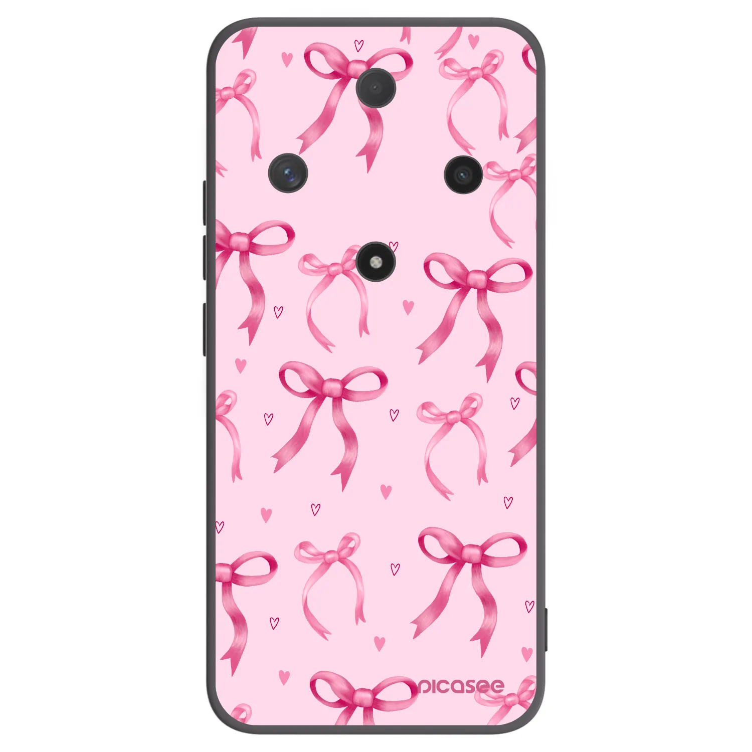Picasee Μαύρη θήκη σιλικόνης για Honor Magic6 Lite 5G - Bow Aesthetic