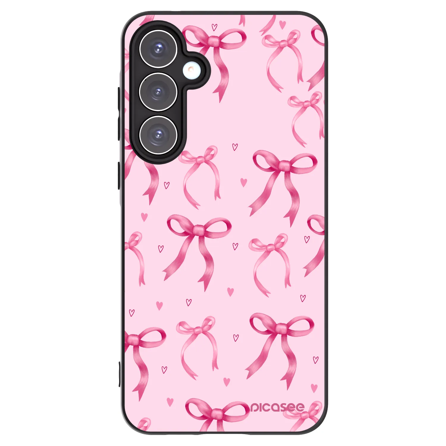 Picasee Μαύρη θήκη σιλικόνης για Samsung Galaxy A55 5G A556B - Bow Aesthetic