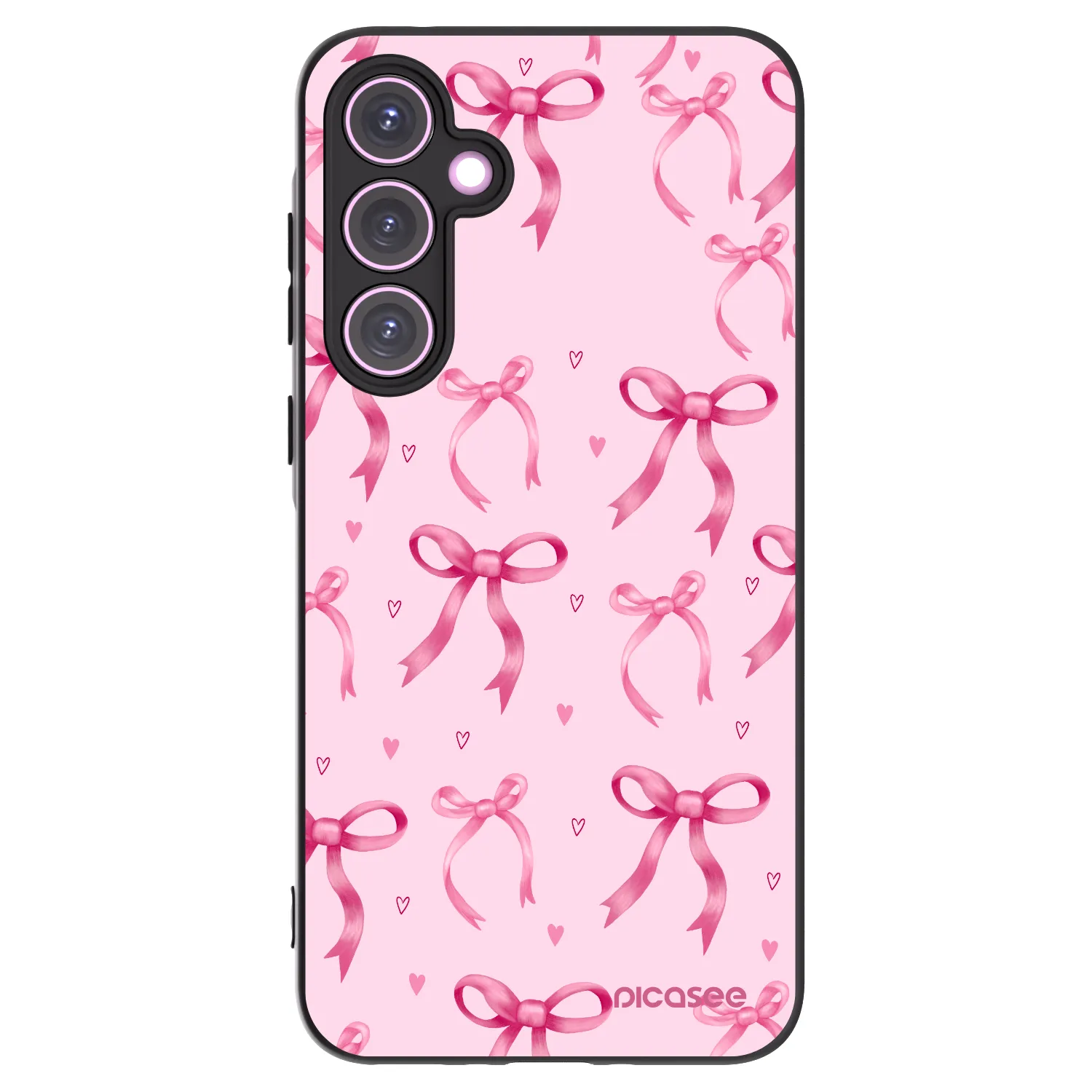 Picasee Μαύρη θήκη σιλικόνης για Samsung Galaxy A35 5G A356B - Bow Aesthetic