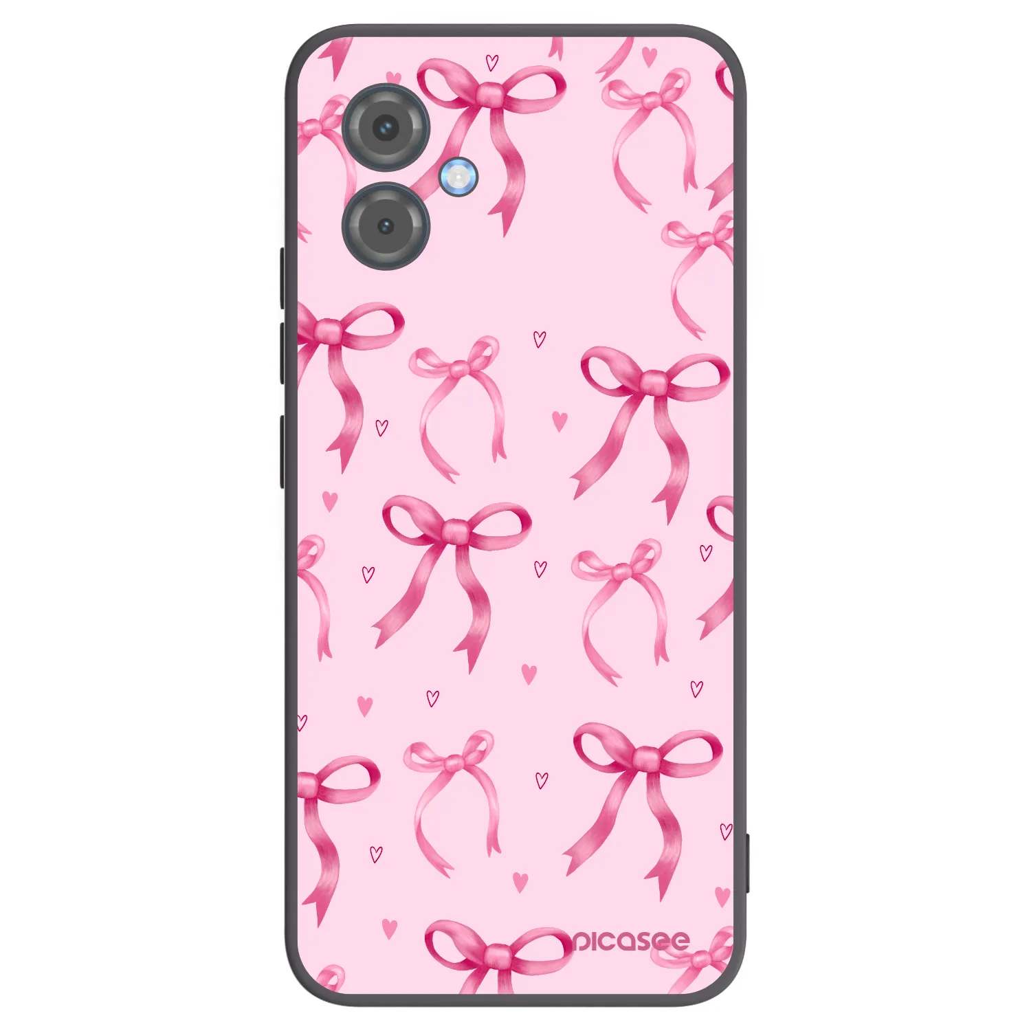 Picasee Μαύρη θήκη σιλικόνης για Motorola Moto G14 - Bow Aesthetic