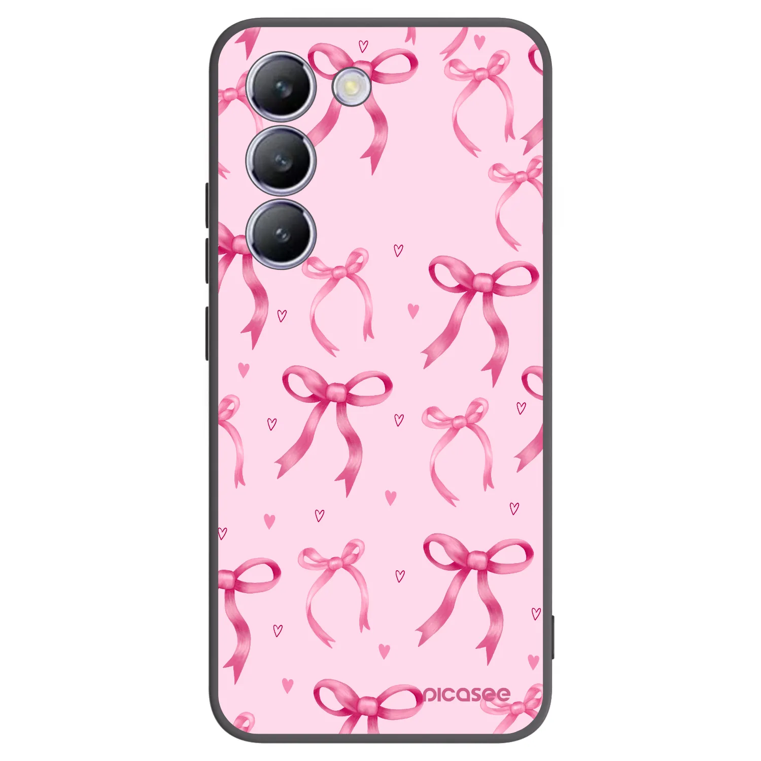 Picasee Μαύρη θήκη σιλικόνης για Vivo V40 SE 5G - Bow Aesthetic