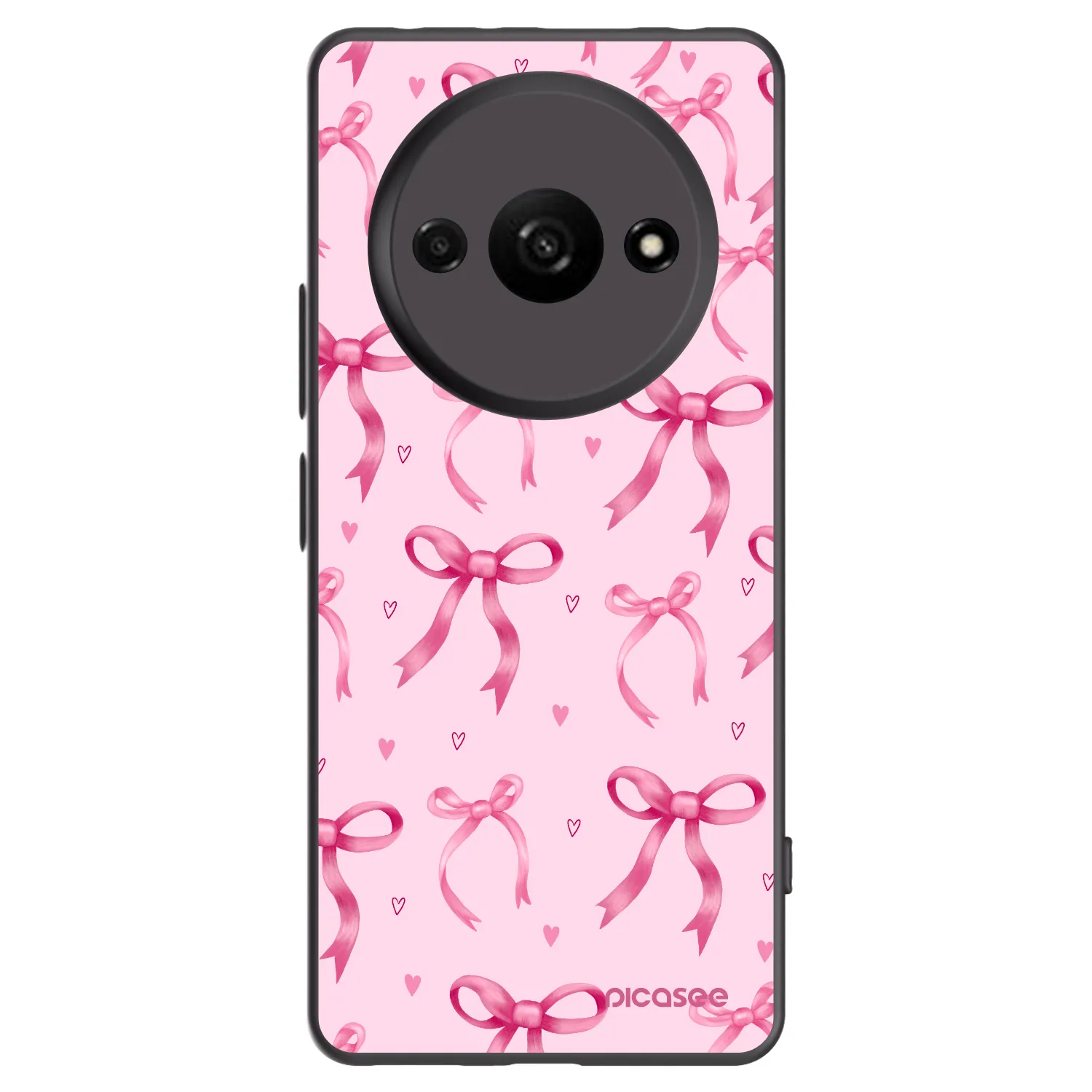 Picasee Μαύρη θήκη σιλικόνης για Xiaomi Redmi A3 - Bow Aesthetic