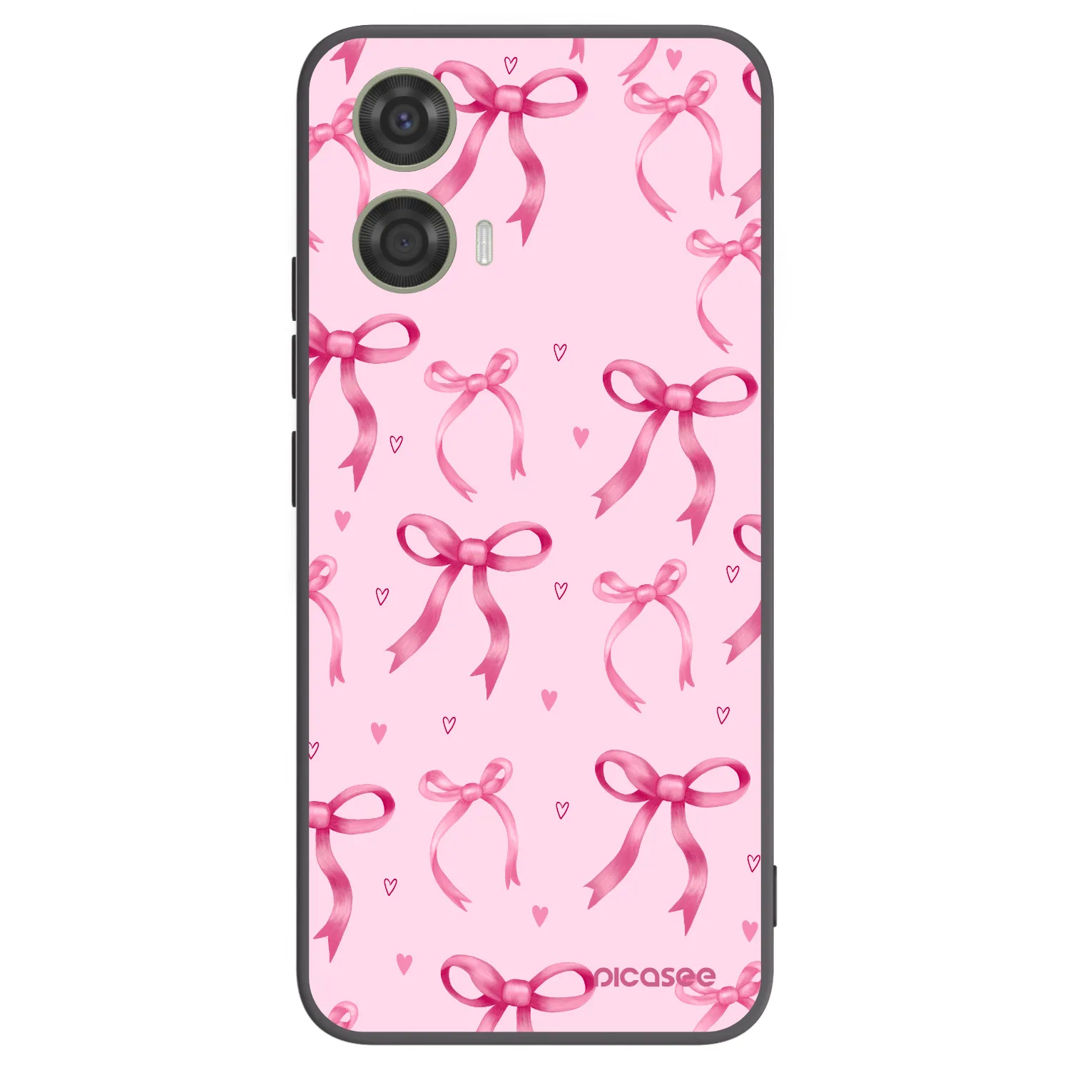 Picasee Μαύρη θήκη σιλικόνης για Motorola Moto G24 - Bow Aesthetic