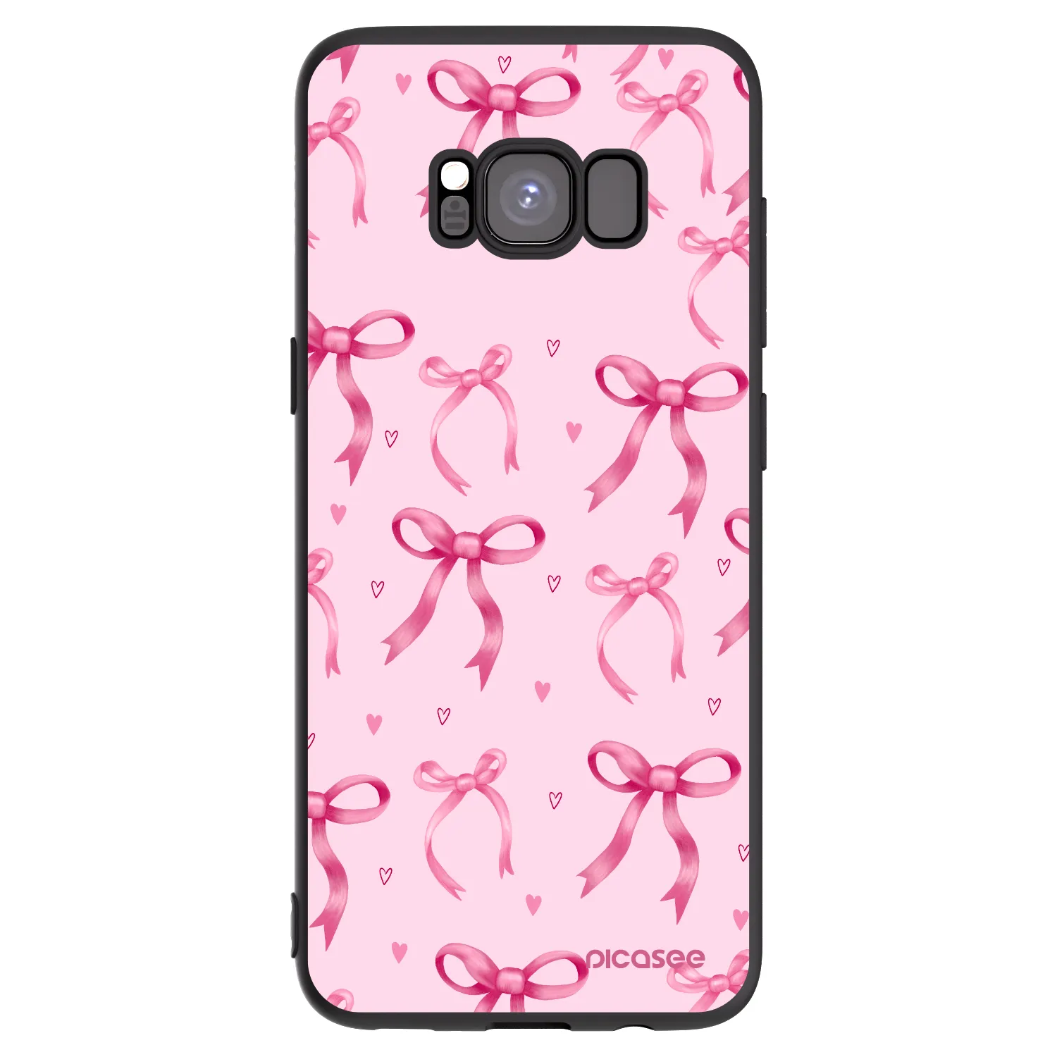 Picasee Μαύρη θήκη σιλικόνης για Samsung Galaxy S8 G950F - Bow Aesthetic