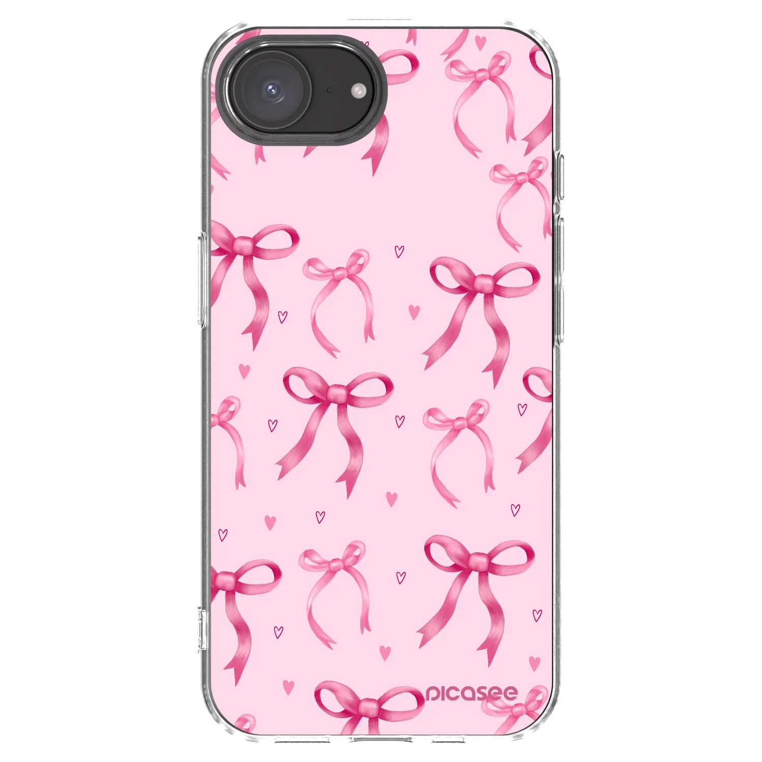 Picasee διαφανής θήκη σιλικόνης Apple iPhone 16e - Bow Aesthetic