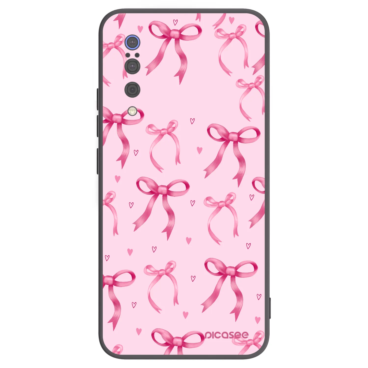 Picasee Μαύρη θήκη σιλικόνης για Xiaomi Mi 9 - Bow Aesthetic