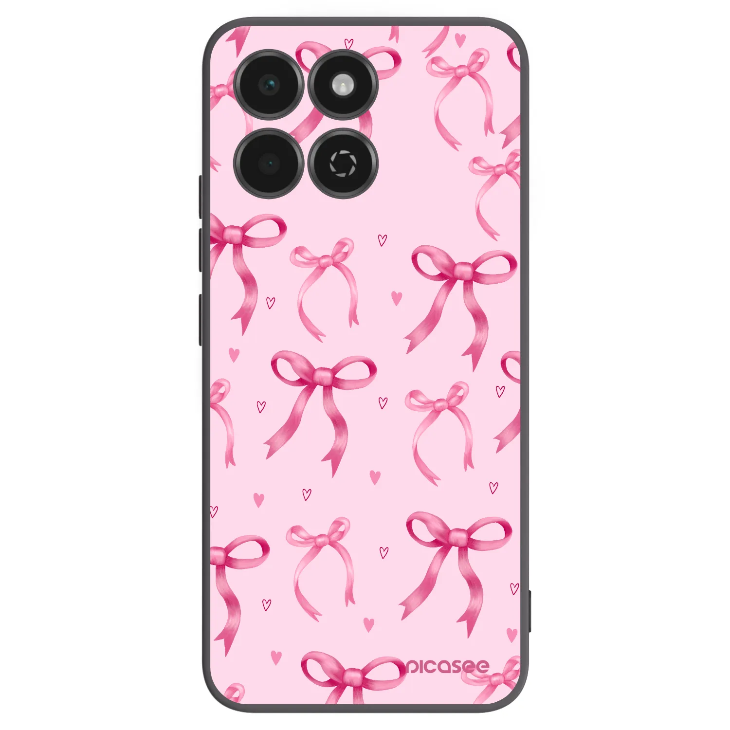 Picasee Μαύρη θήκη σιλικόνης για Honor 200 Smart 5G - Bow Aesthetic