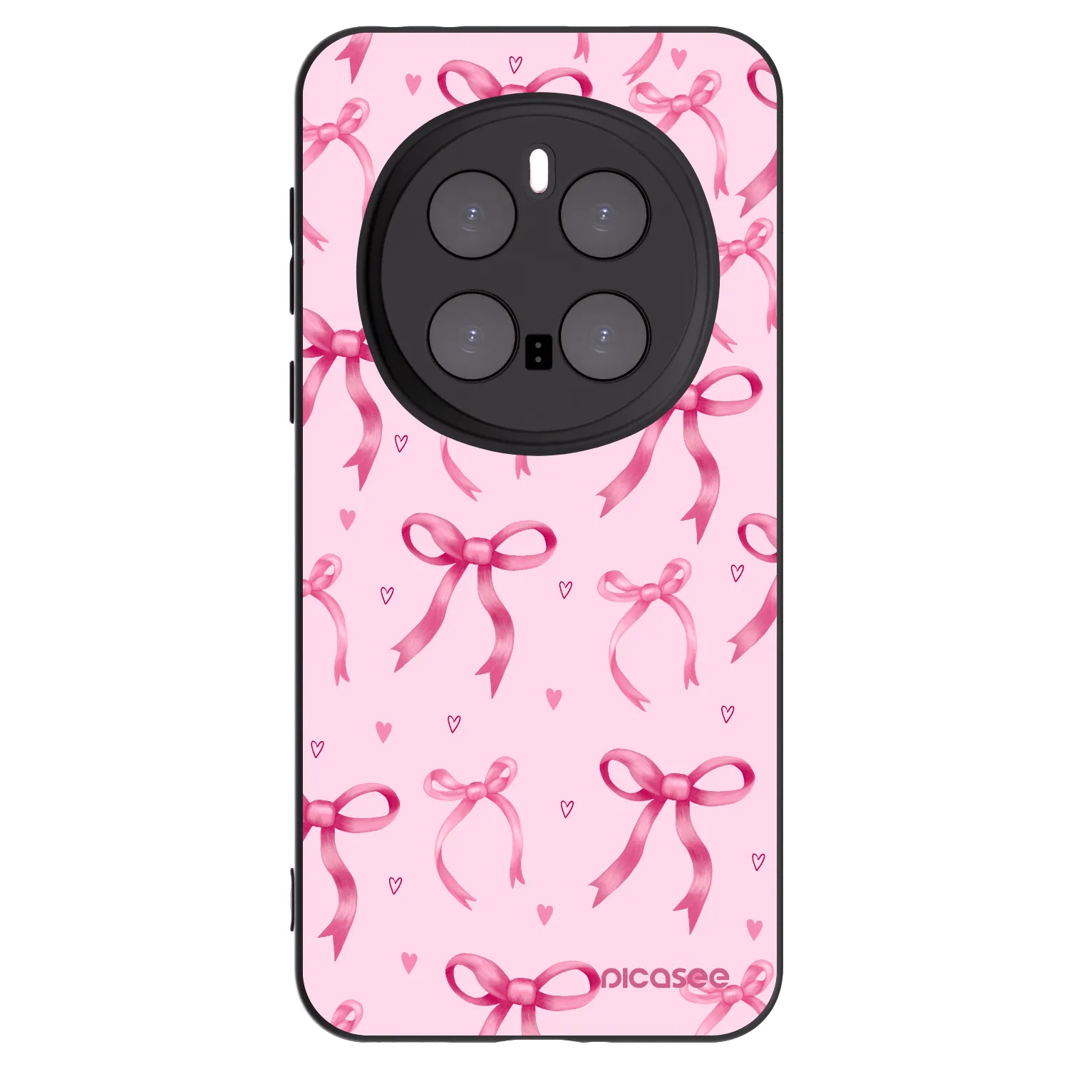 Picasee Μαύρη θήκη σιλικόνης για Honor Magic7 Pro 5G - Bow Aesthetic