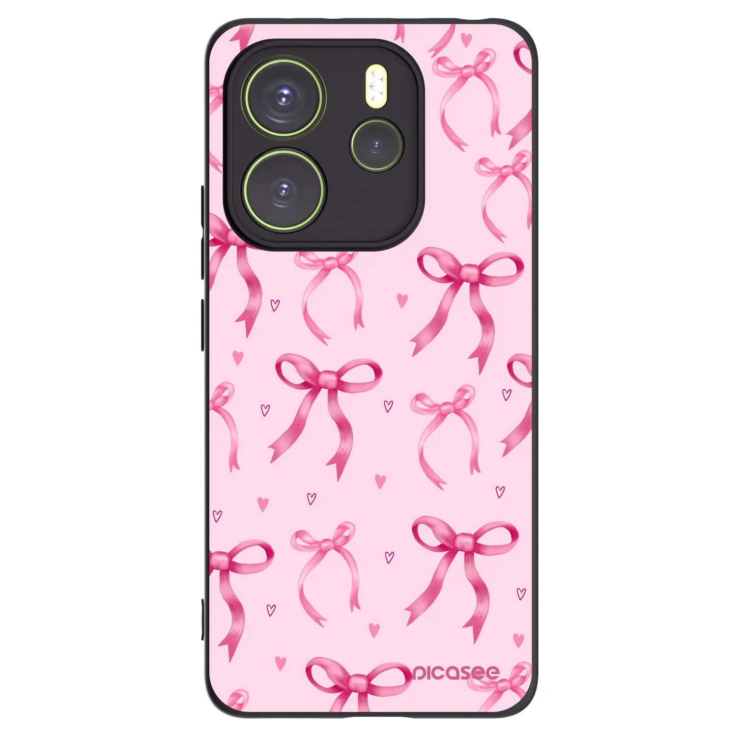 Picasee Μαύρη θήκη σιλικόνης για Xiaomi Redmi Note 14 4G - Bow Aesthetic