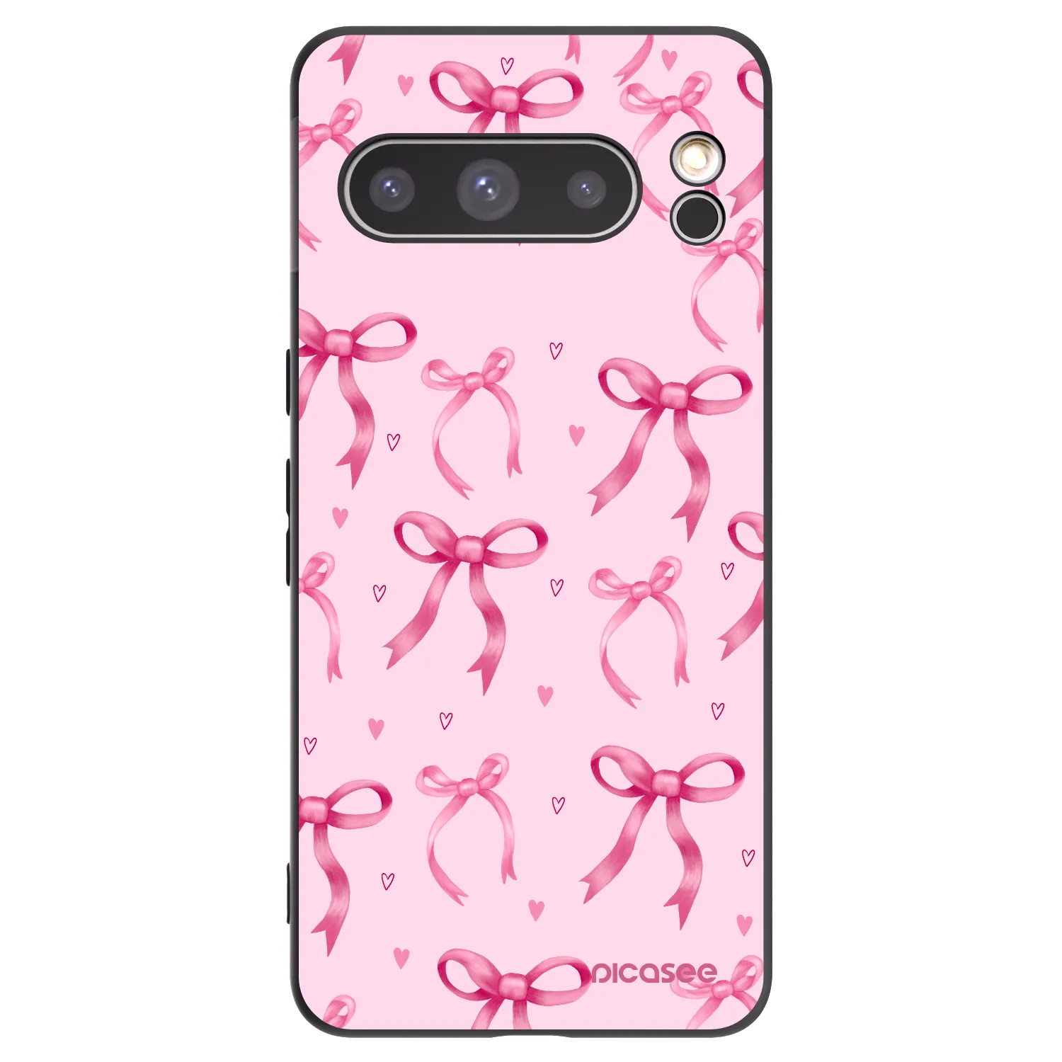 Picasee Μαύρη θήκη σιλικόνης για Google Pixel 8 Pro - Bow Aesthetic