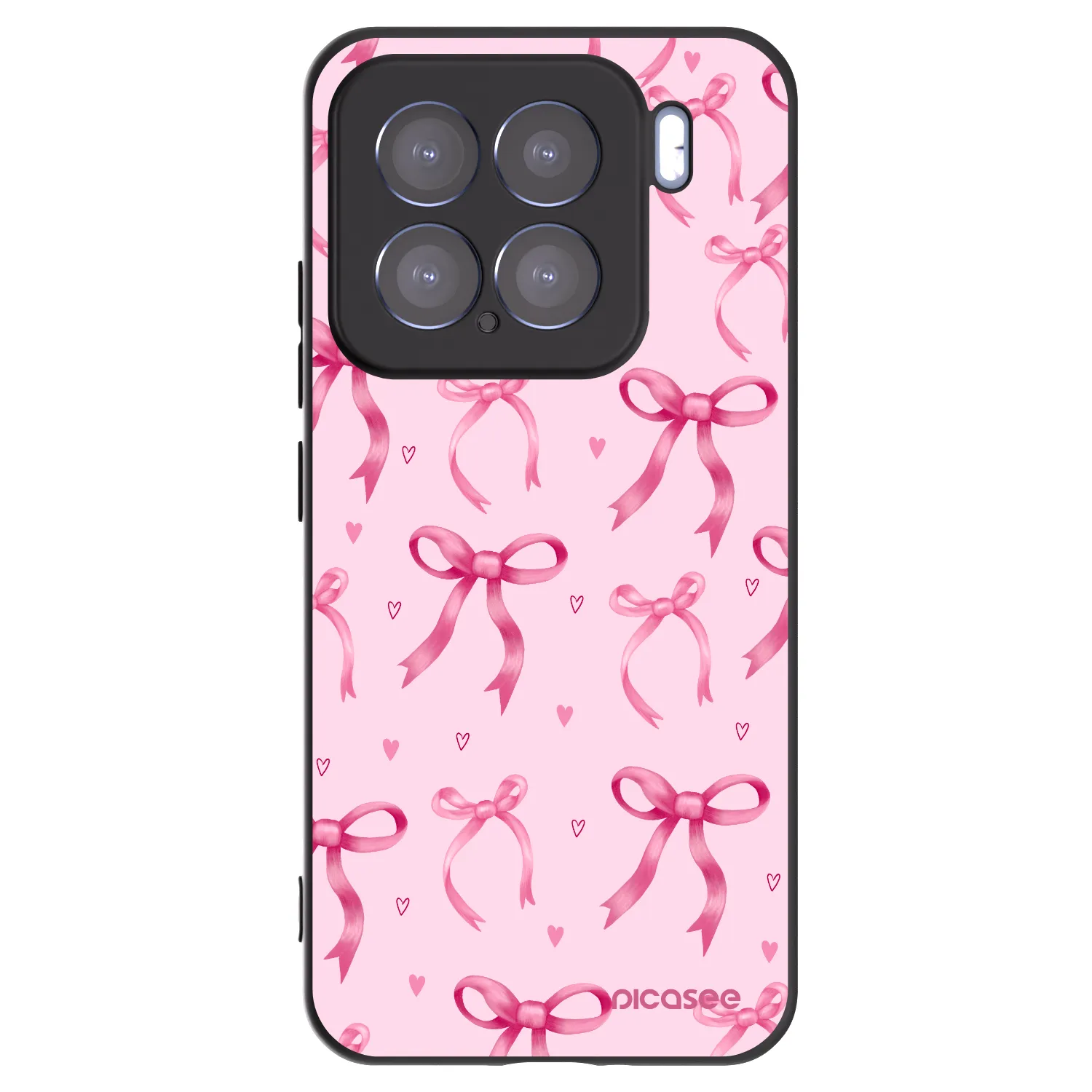 Picasee Μαύρη θήκη σιλικόνης για Xiaomi 15 - Bow Aesthetic