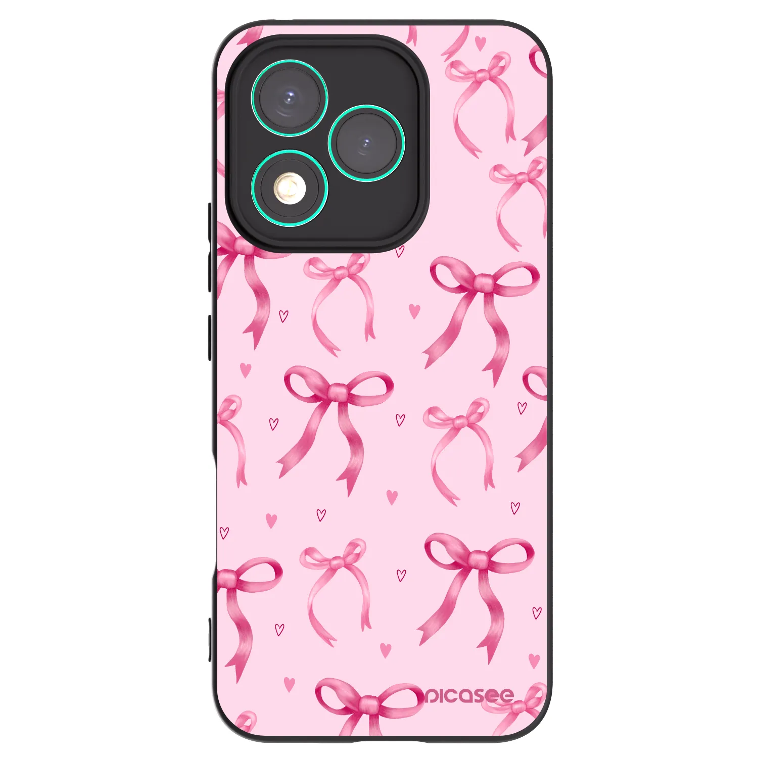 Picasee Μαύρη θήκη σιλικόνης για Honor 400 Lite 5G - Bow Aesthetic
