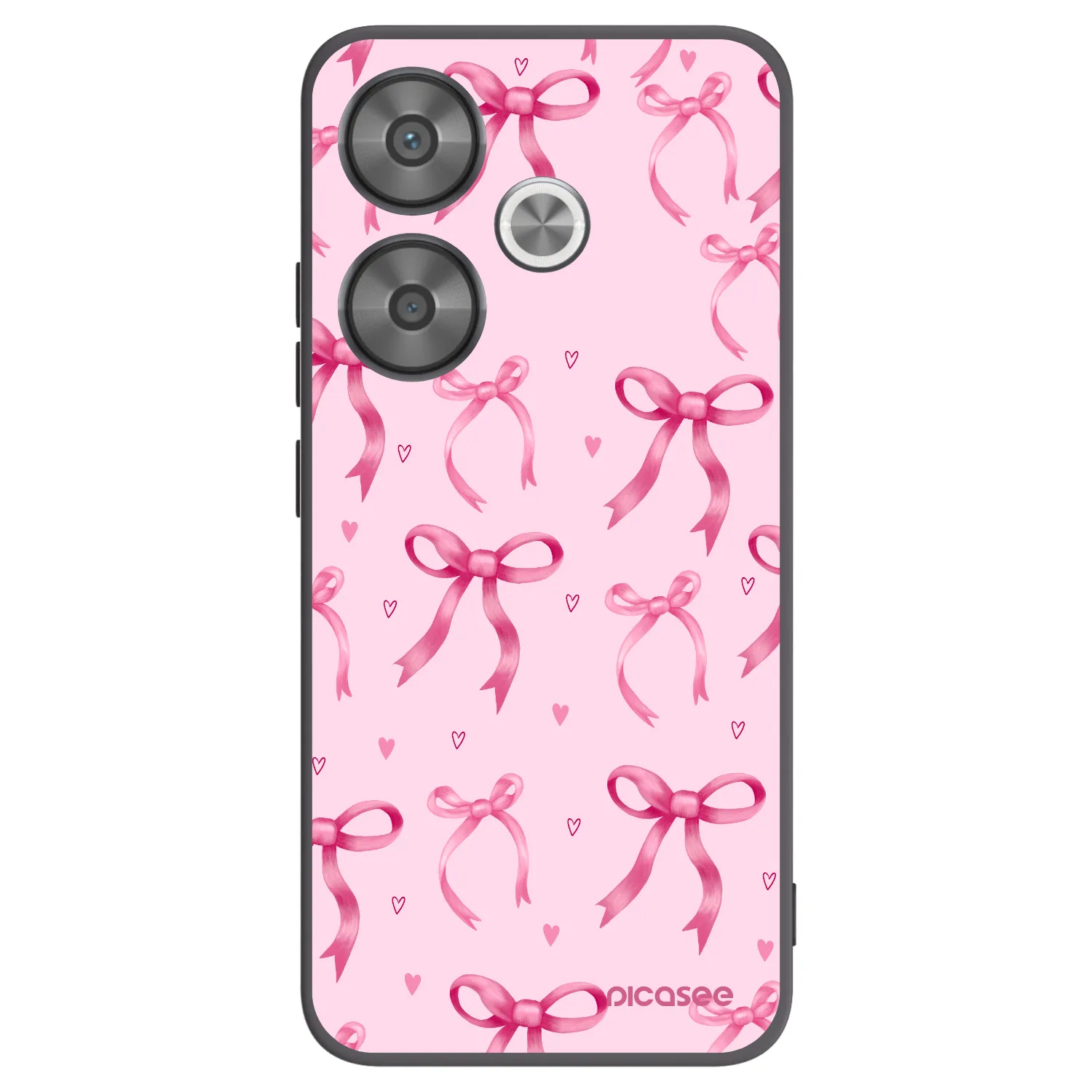 Picasee Μαύρη θήκη σιλικόνης για Xiaomi Poco F6 - Bow Aesthetic