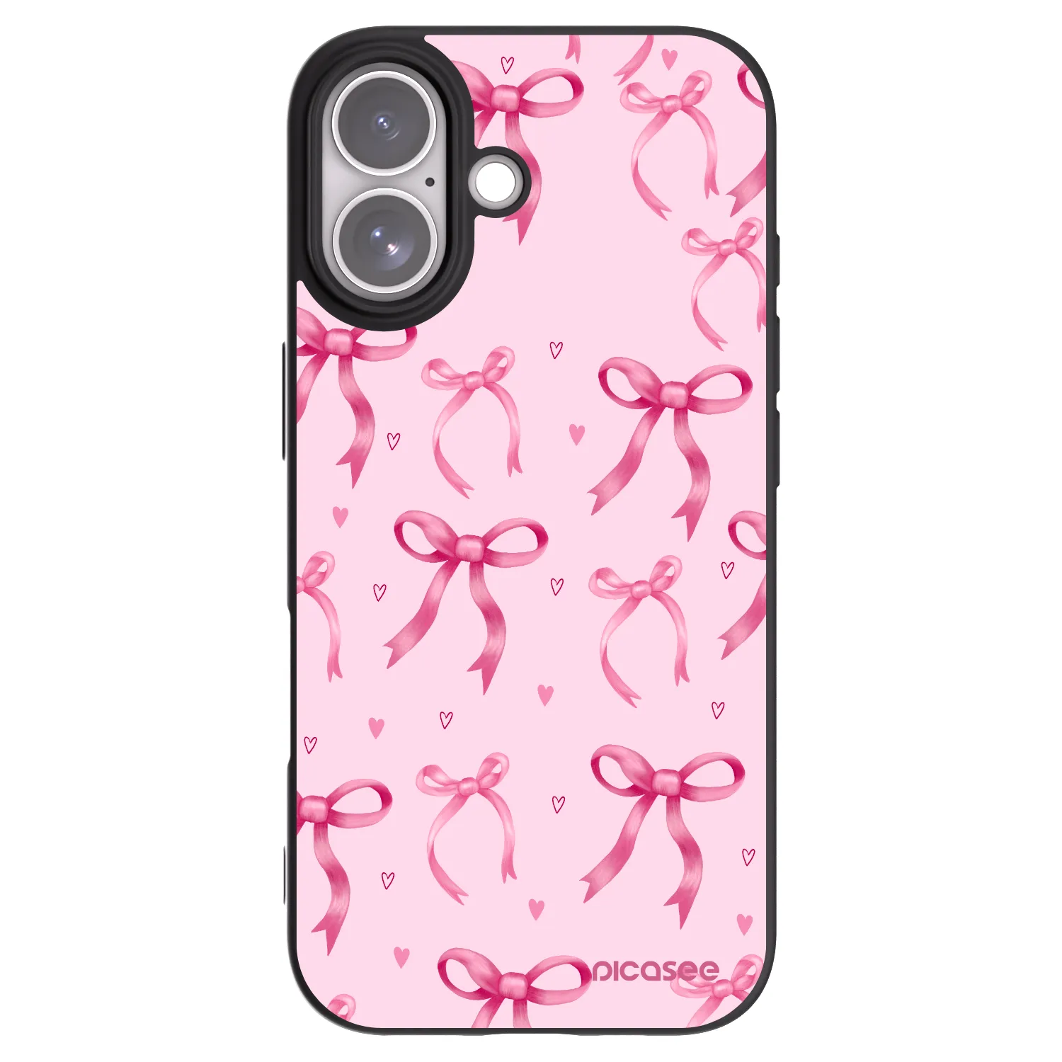 Picasee Μαύρη θήκη σιλικόνης για Apple iPhone 17 - Bow Aesthetic