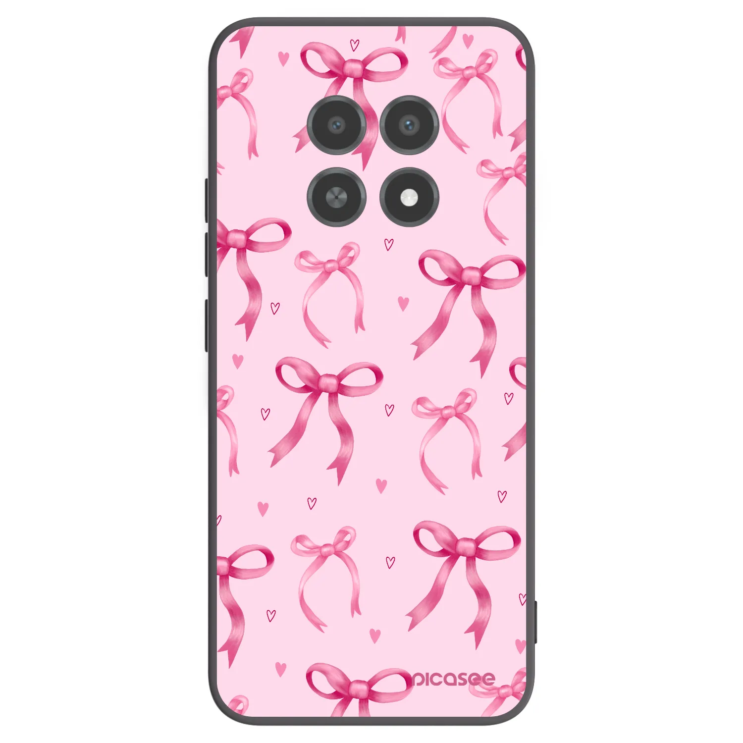 Picasee Μαύρη θήκη σιλικόνης για Realme 12X - Bow Aesthetic