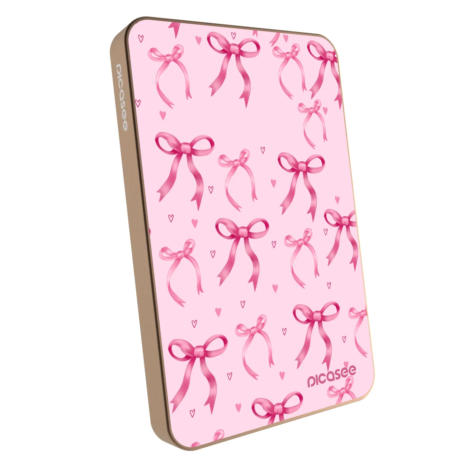 Picasee Powerbank με MagSafe 5 000 mAh Χρυσαφένιος - Bow Aesthetic