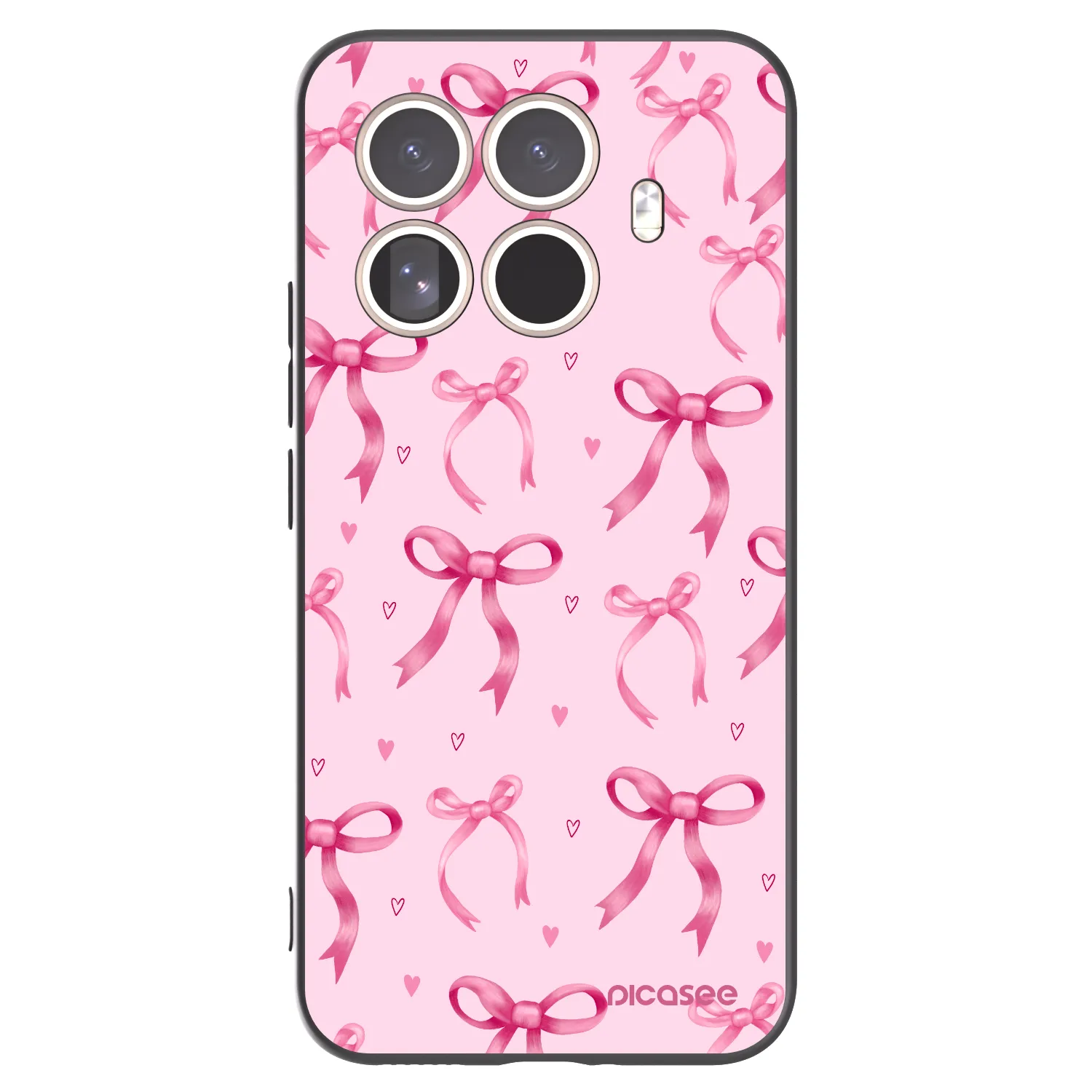 Picasee Μαύρη θήκη σιλικόνης για Xiaomi 15T Pro - Bow Aesthetic