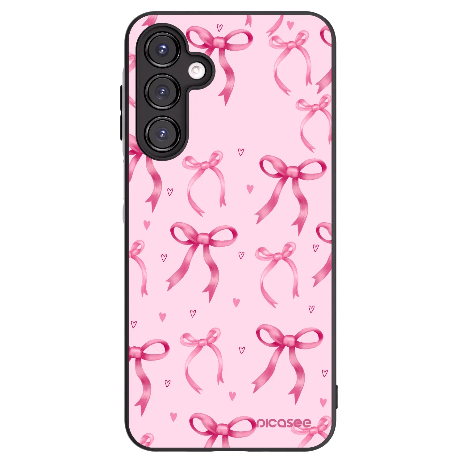 Picasee Μαύρη θήκη σιλικόνης για Samsung Galaxy A16 4G - Bow Aesthetic
