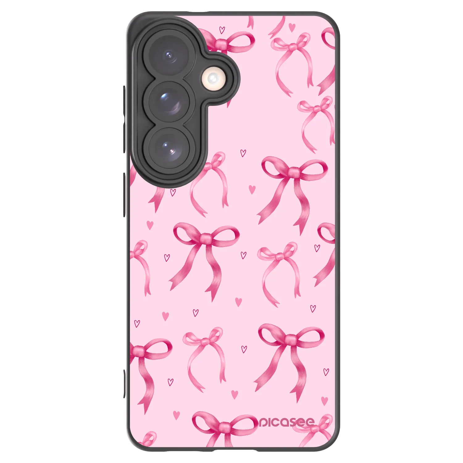 Picasee Μαύρη θήκη σιλικόνης για Samsung Galaxy S26 - Bow Aesthetic