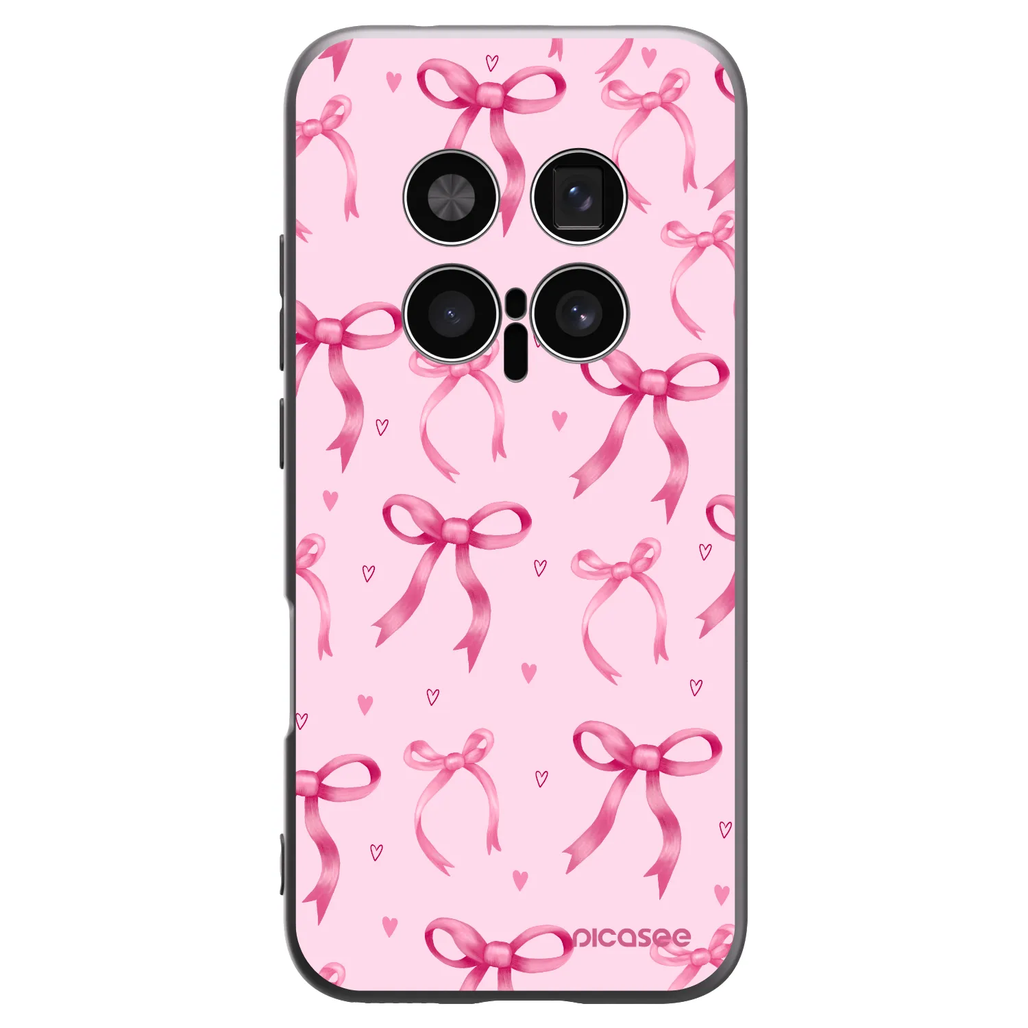 Picasee Μαύρη θήκη σιλικόνης για Honor Magic8 Pro 5G - Bow Aesthetic