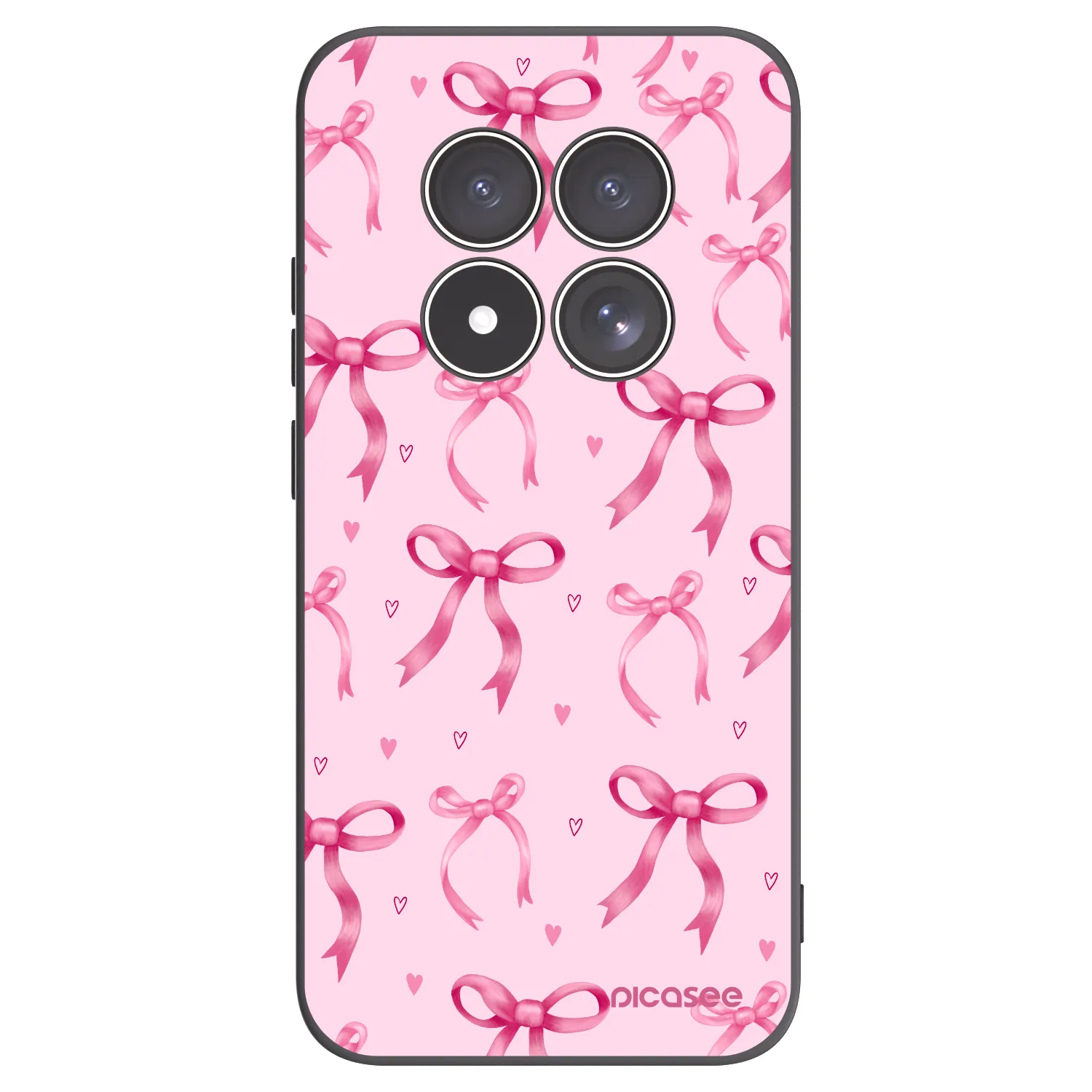 Picasee Μαύρη θήκη σιλικόνης για Xiaomi Redmi Note 15 Pro 5G - Bow Aesthetic