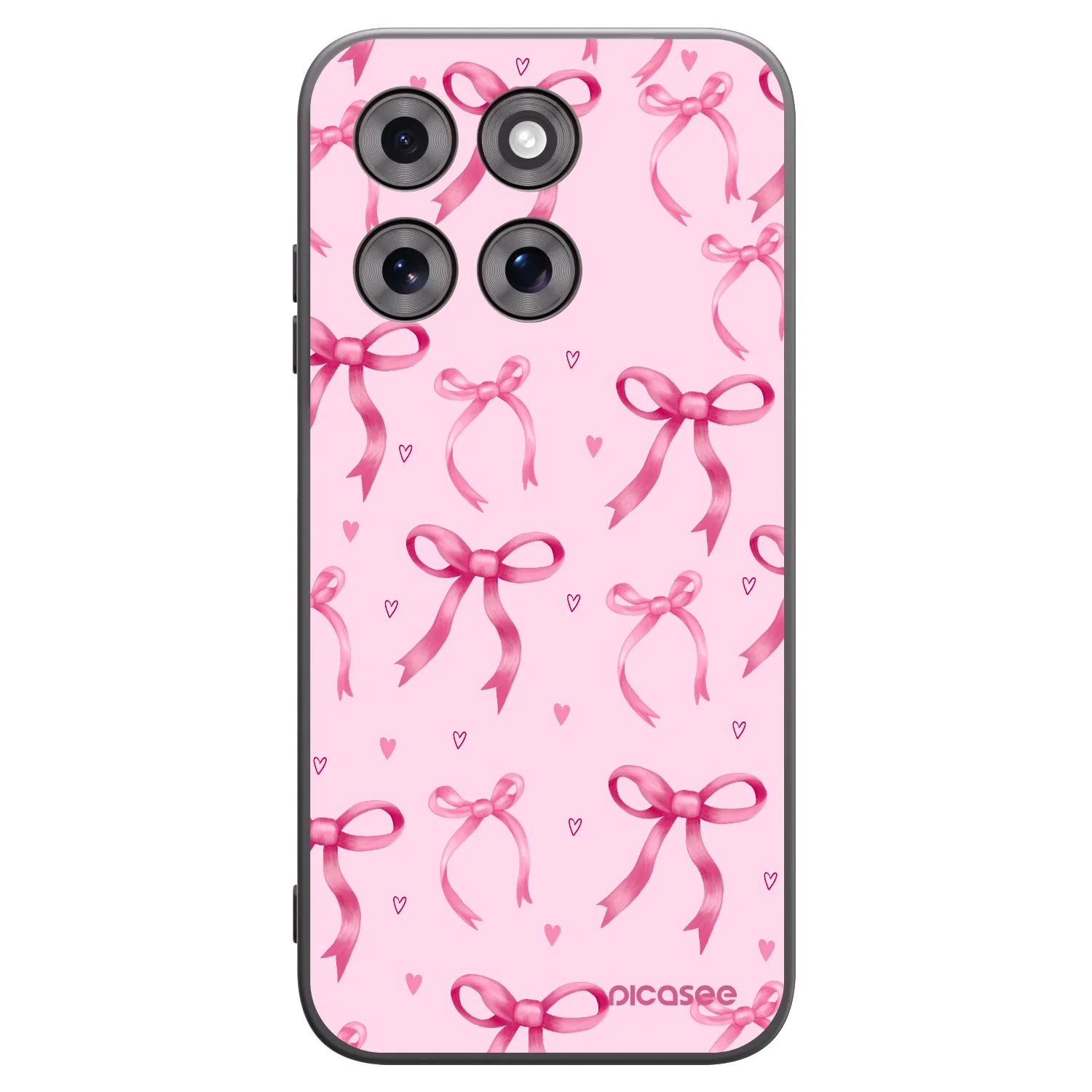 Picasee Μαύρη θήκη σιλικόνης για Motorola Moto G77 - Bow Aesthetic