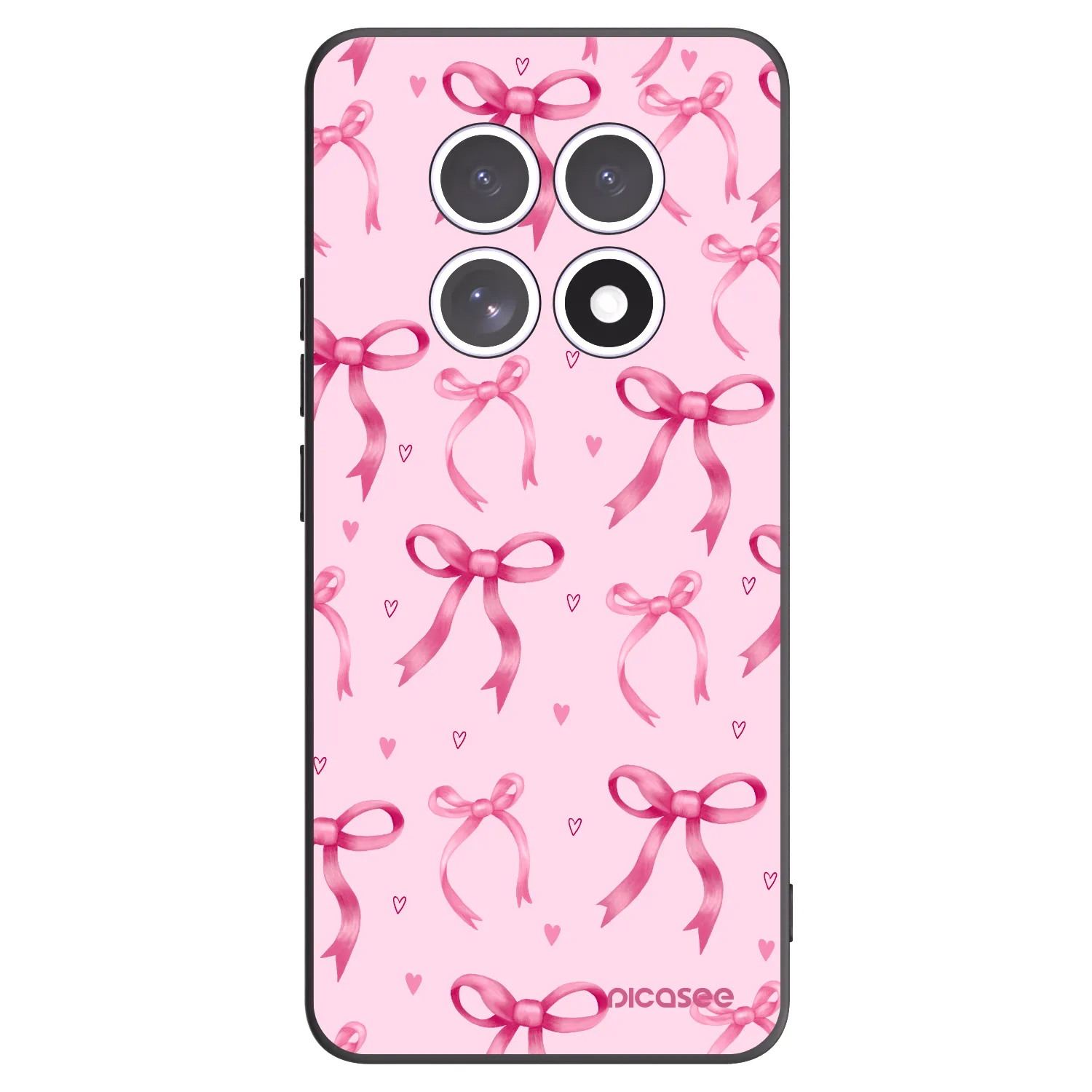 Picasee Μαύρη θήκη σιλικόνης για Xiaomi Redmi Note 15 5G - Bow Aesthetic