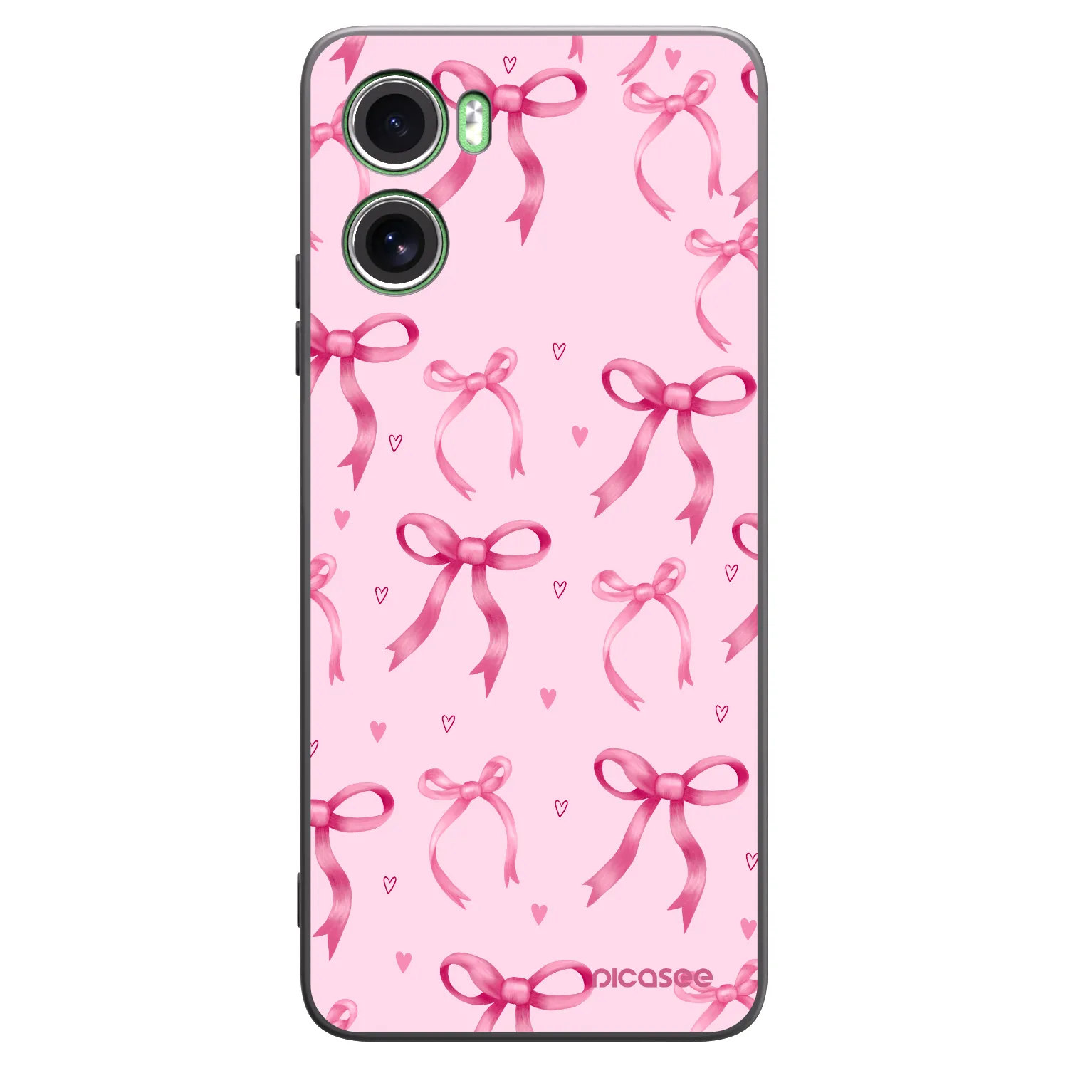 Picasee Μαύρη θήκη σιλικόνης για Motorola Moto G06 - Bow Aesthetic