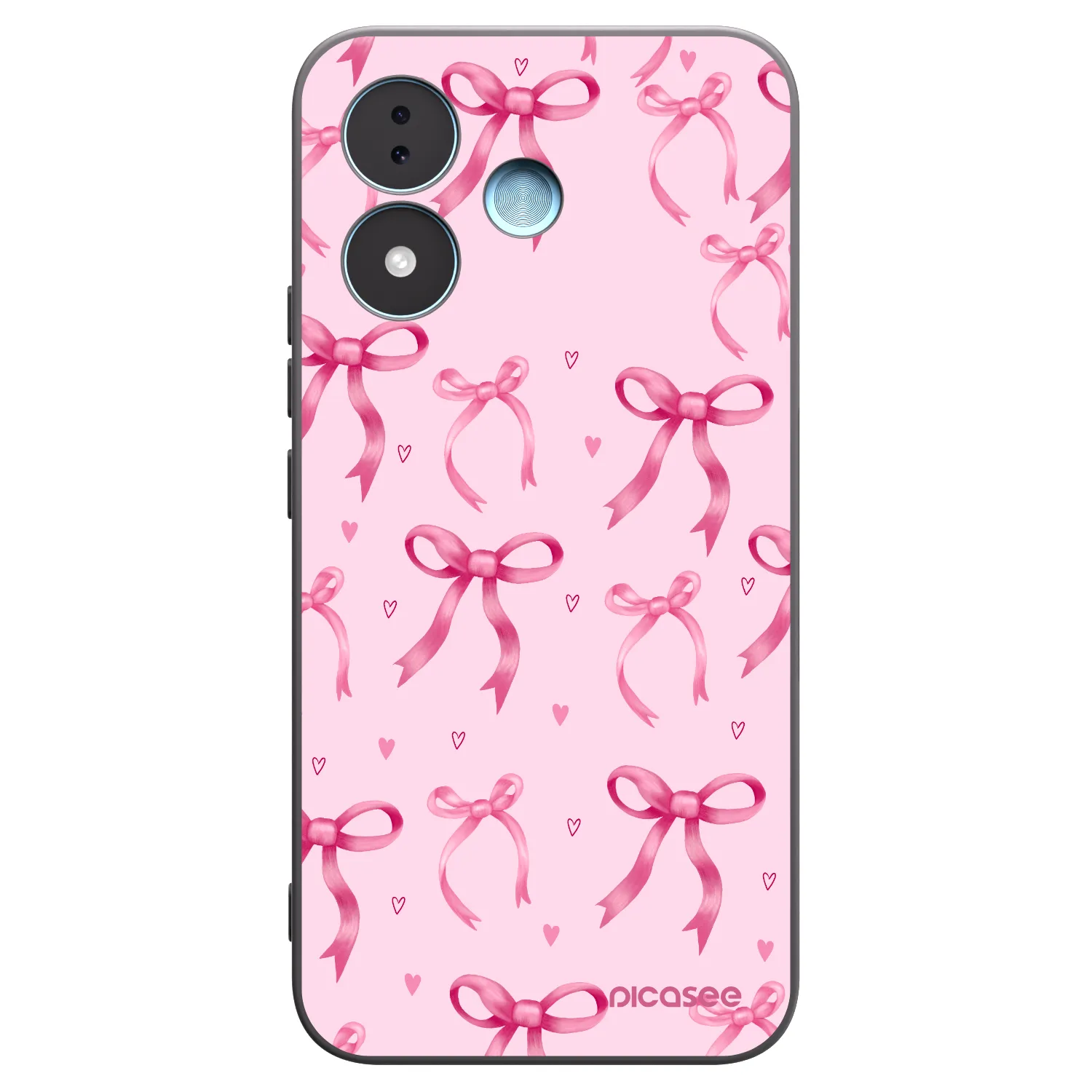 Picasee Μαύρη θήκη σιλικόνης για Xiaomi Redmi Note 17 5G - Bow Aesthetic