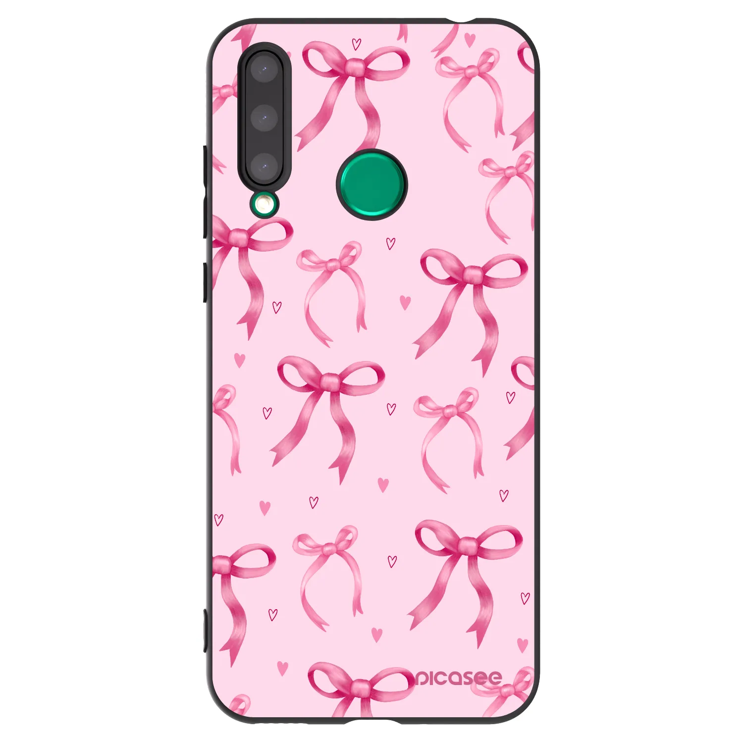 Picasee Μαύρη θήκη σιλικόνης για Honor 20 Lite - Bow Aesthetic