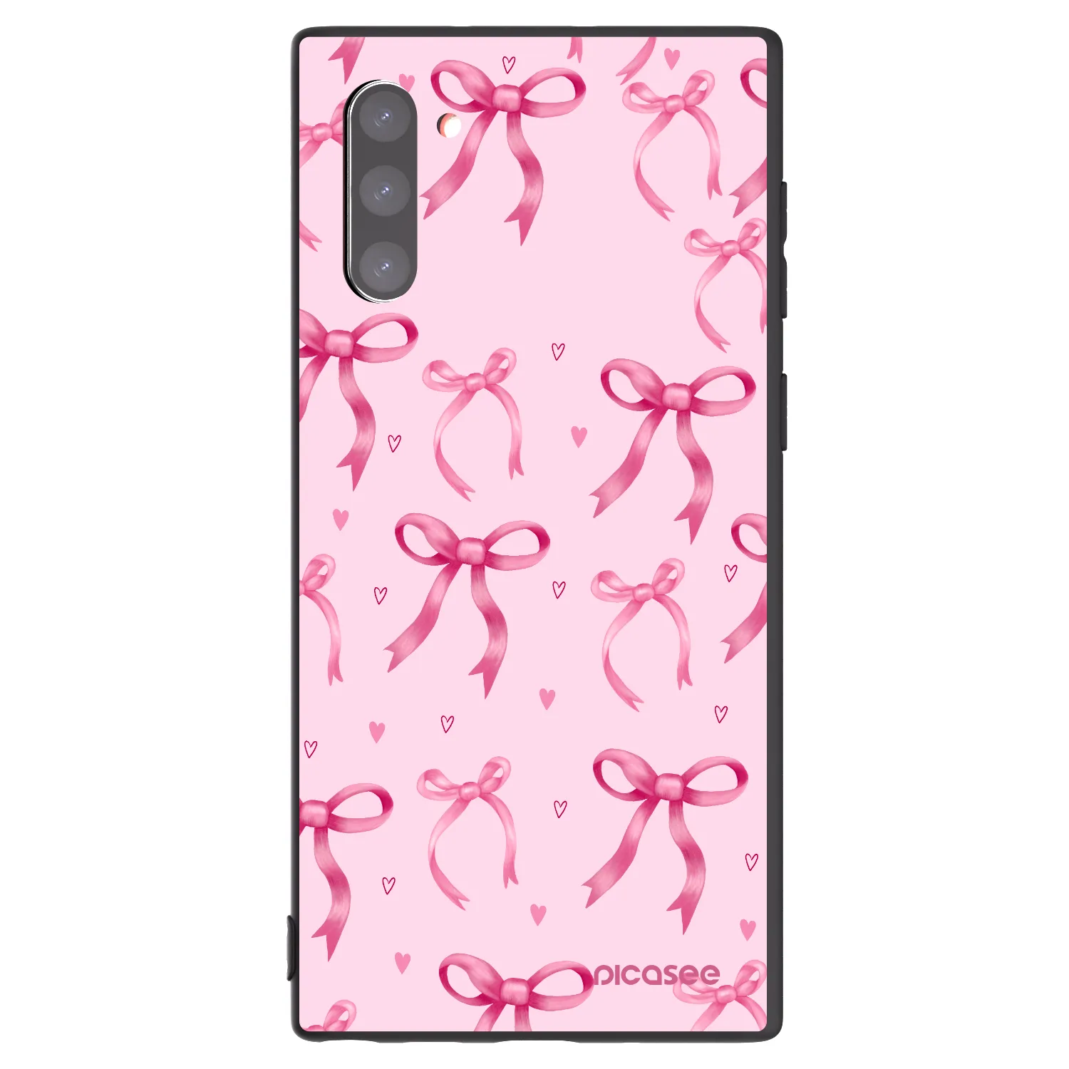 Picasee Μαύρη θήκη σιλικόνης για Samsung Galaxy Note 10 N970F - Bow Aesthetic