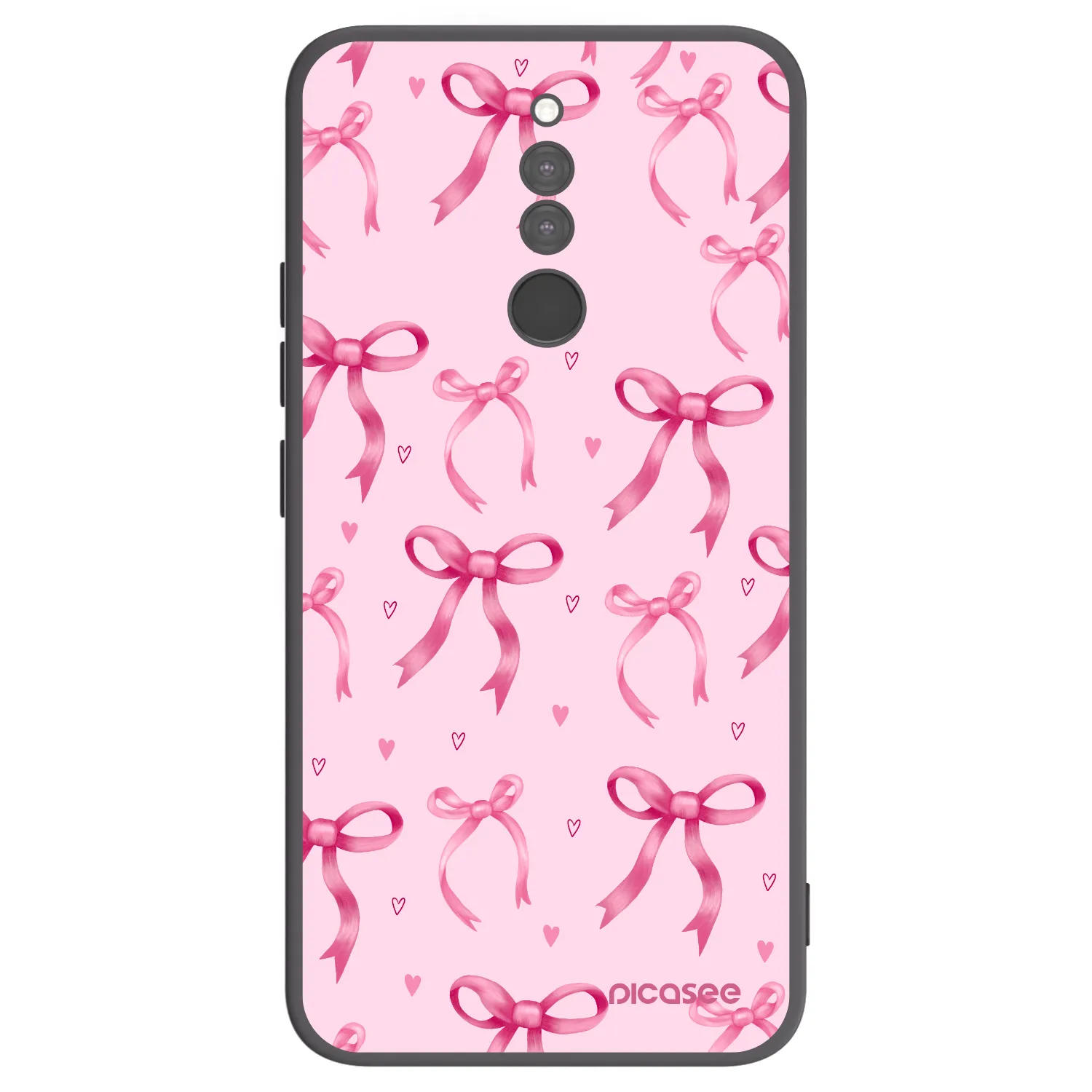 Picasee Μαύρη θήκη σιλικόνης για Xiaomi Redmi 8 - Bow Aesthetic