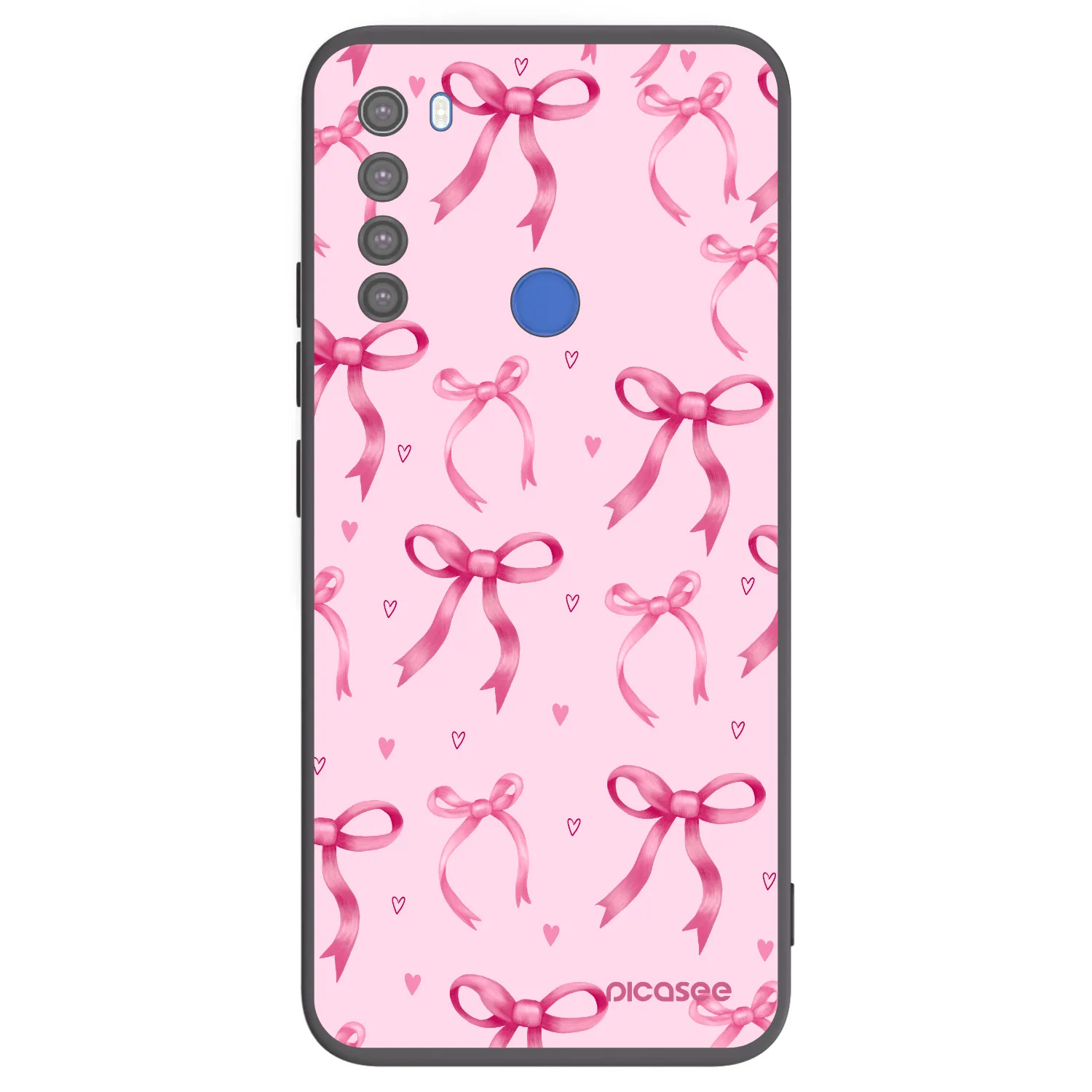 Picasee Μαύρη θήκη σιλικόνης για Xiaomi Redmi Note 8T - Bow Aesthetic